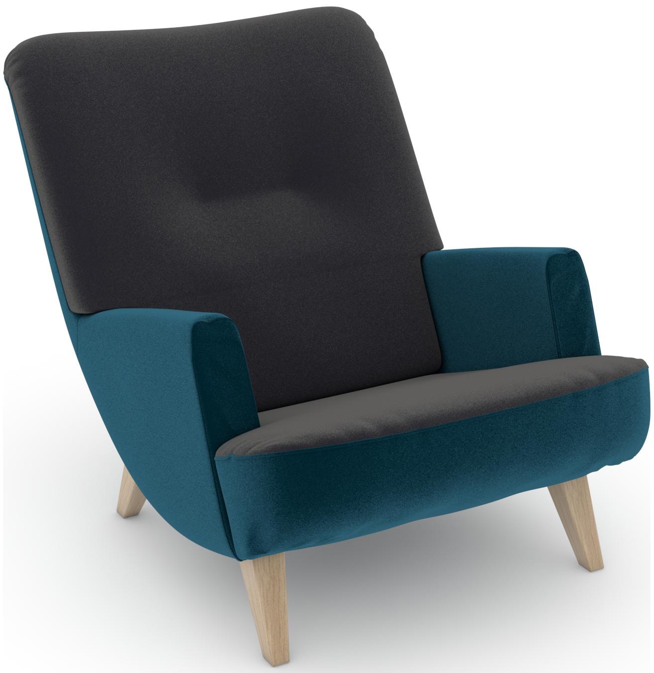 Max Winzer Loungesessel "build-a-chair Borano", im Retrolook, zum Selbstgestalten