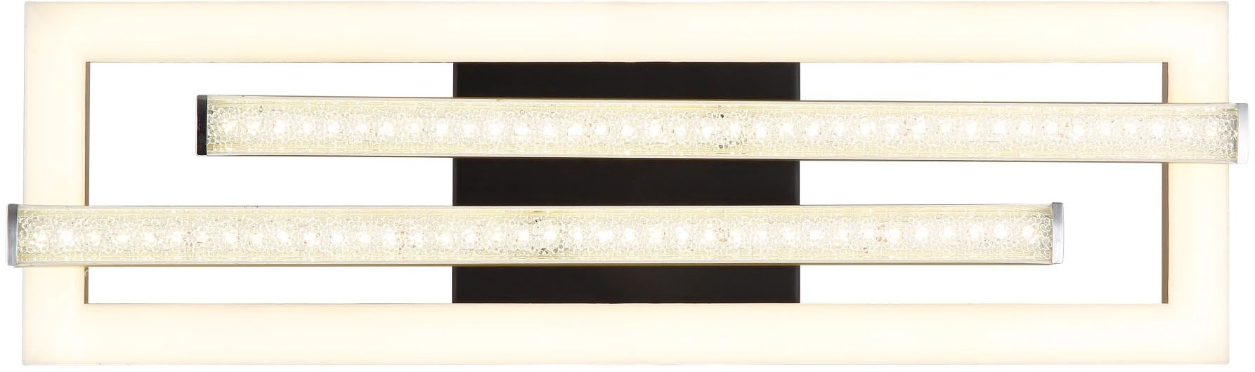 GLOBO LIGHTING LED Deckenleuchte »HIGHWAY« LED-Modul 1 Stk. Warmweiß Deckenlampe, Kristalle, beweglich, Wohnbereich, Essbereich, Flur