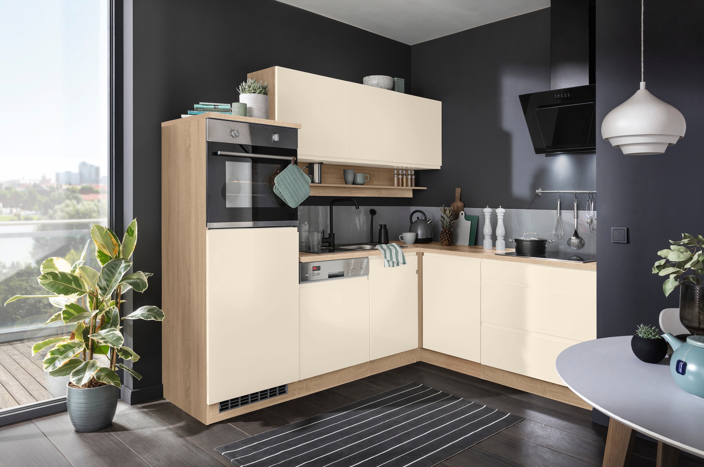 HELD MÖBEL Winkelküche "Virginia", Stellbreite 230/190 cm, mit E-Geräten günstig online kaufen