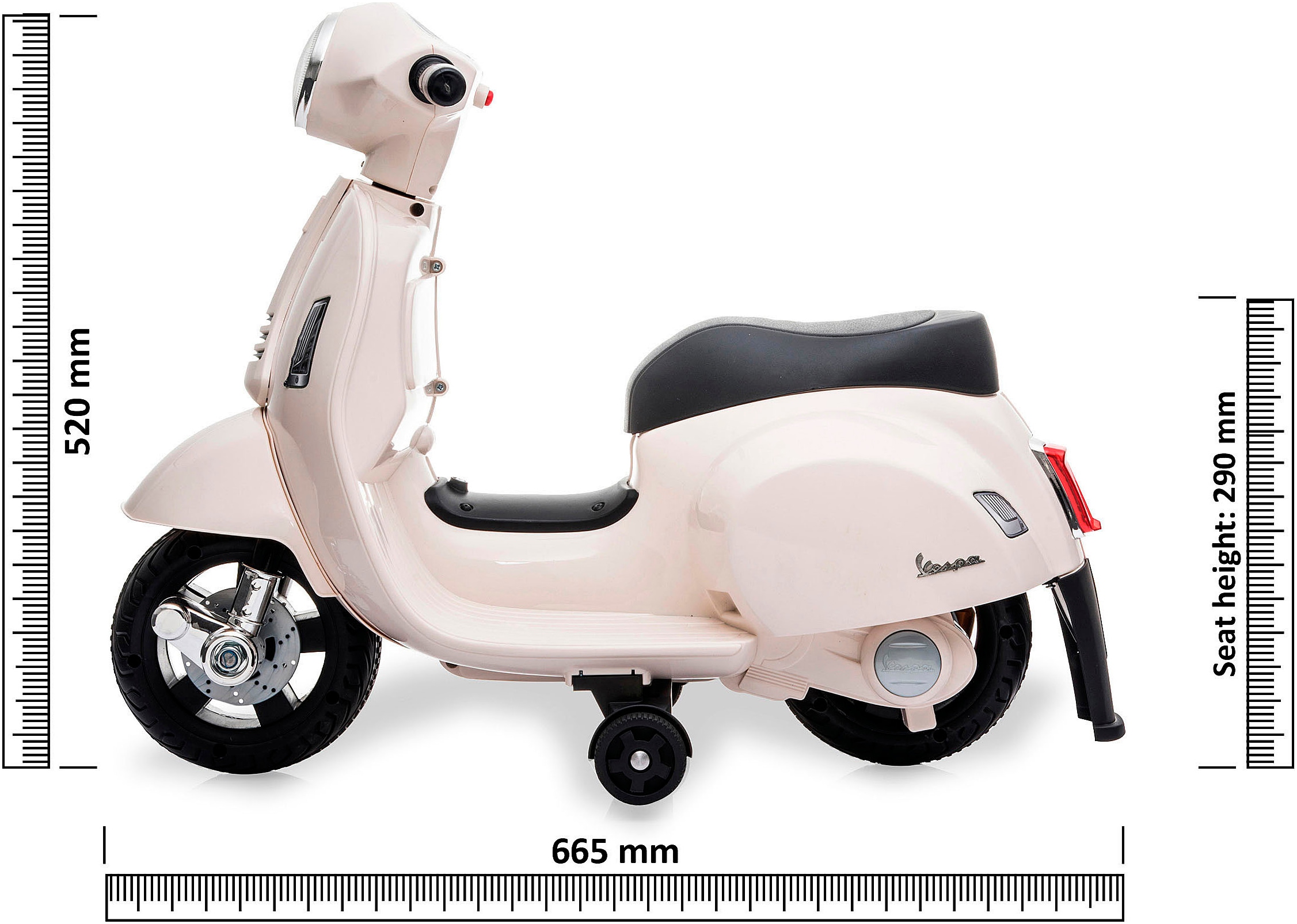 Jamara Elektro-Kinderroller »Ride-on Vespa Mini, Li-Power 8.4« ab 18 Monaten bis 25 kg mit Licht und manueller Hupe