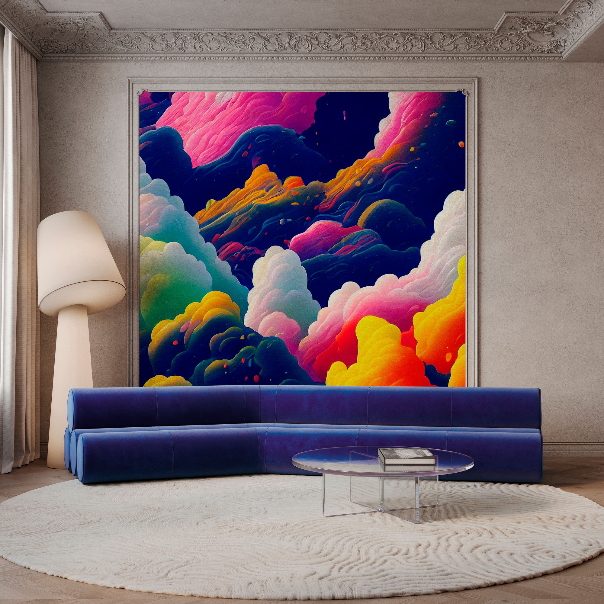 living walls Fototapete »Walls by Patel 5 Fototapete Farbintensive 3D-Kunst« clean glatt Farbintensive 3D-Kunst auf 200 g/m² Premium-Vlies