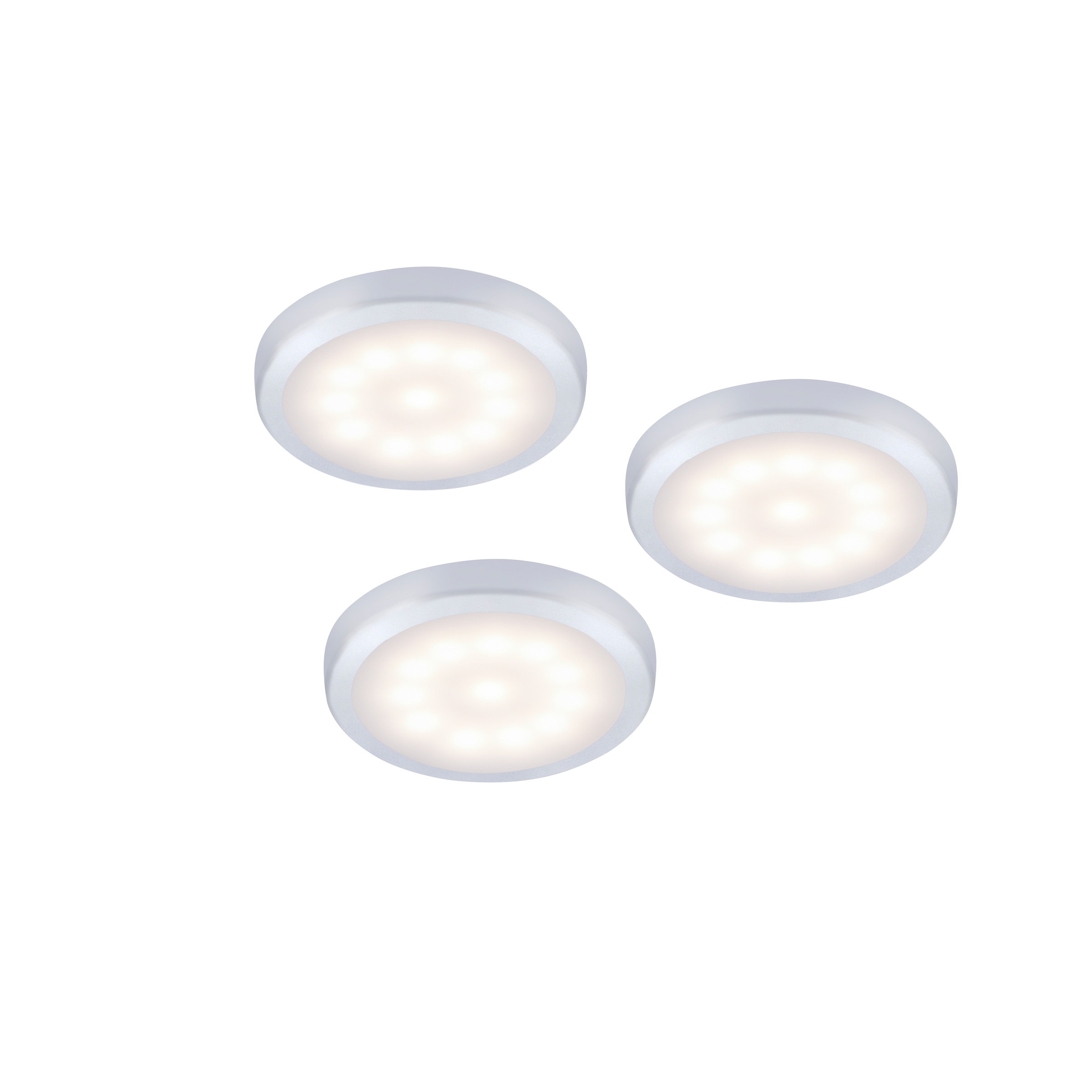 JUST LIGHT Unterschrankleuchte "THEO", silber (silberfarben), 3, Ø 5,7cm, 1 Stk., Leuchten, LED Unterbauleuchte, Küchenlampe, Küchenbeleuchtung