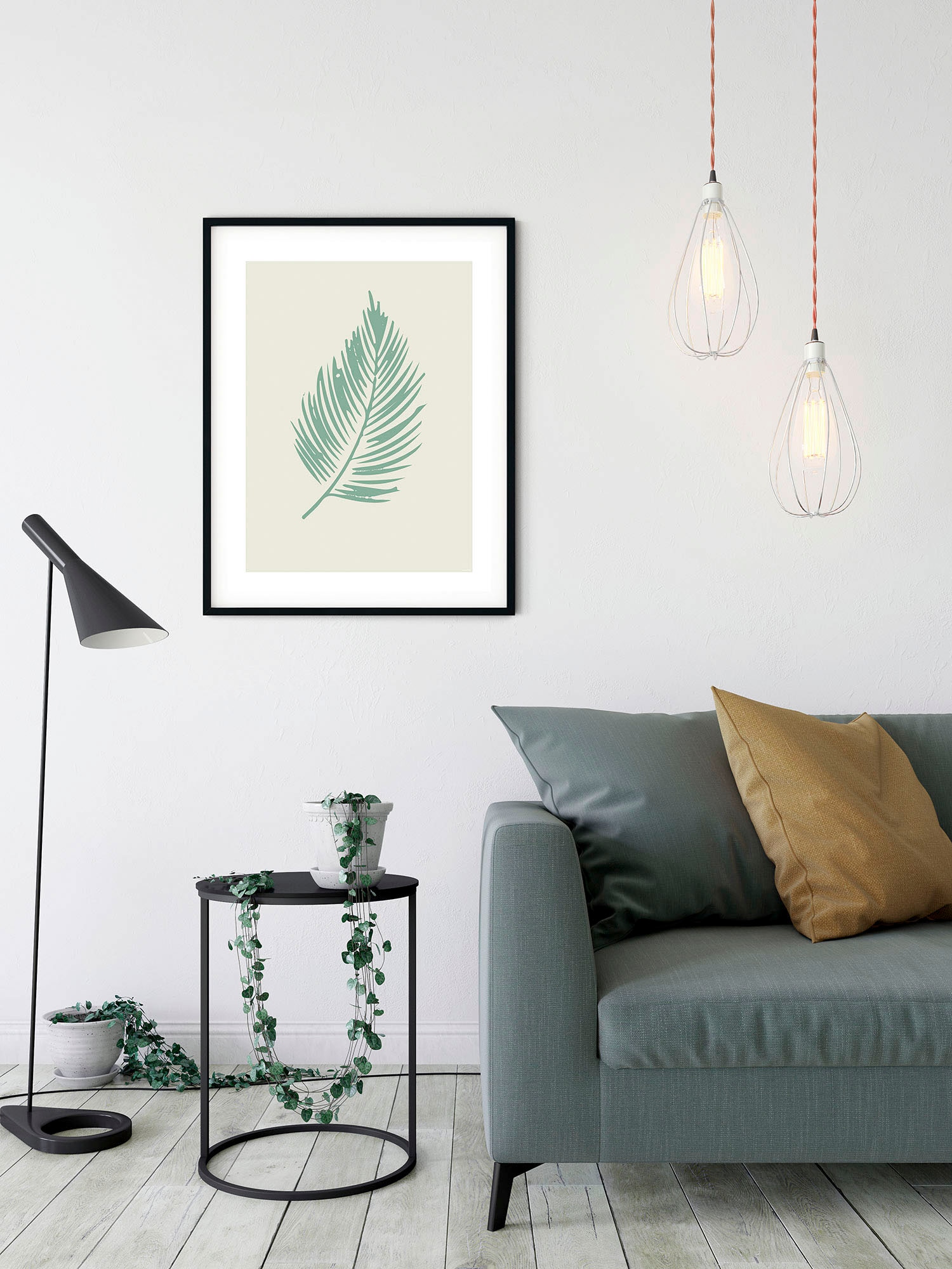 Komar Wandbild »Winter Tropics Black Panther Palm Leaf«, (1 St.), Deutsches Premium-Poster Fotopapier mit seidenmatter Oberfläche und hoher Lichtbeständigkeit für fotorealistische Drucke mit gestochen scharfen Details und hervorragender Farbbrillanz.