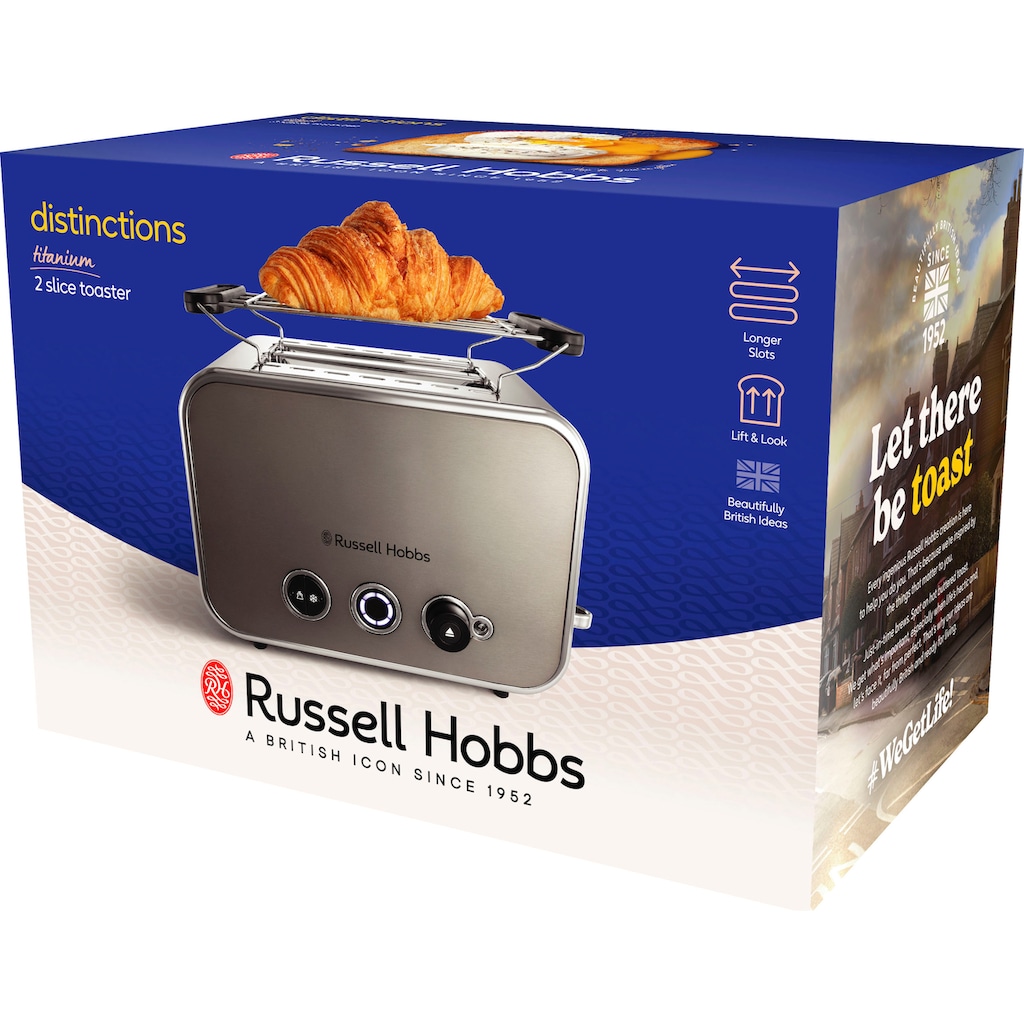 RUSSELL HOBBS Toaster »Distinctions Titanium 26432-56«, 2 kurze Schlitze, für 2 Scheiben, 1600 W