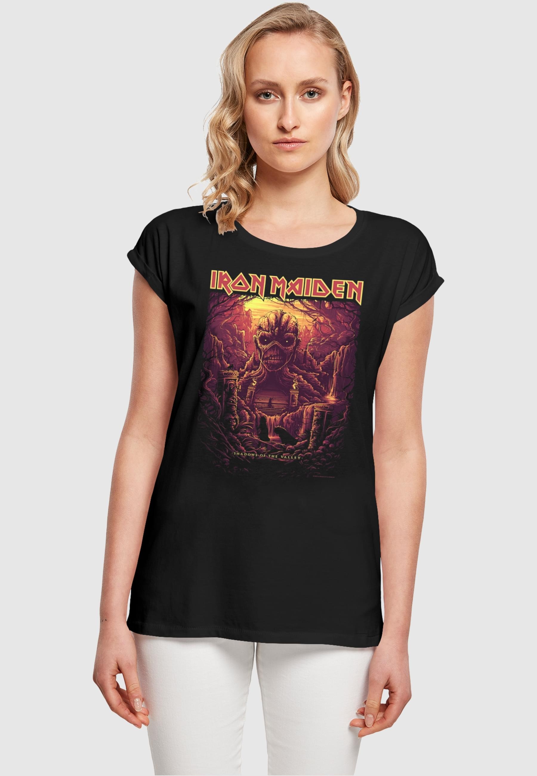 Merchcode T-Shirt »Merchcode Damen Ladies Iron Maiden - Mummy Extended Shoulder Tee«, (1 tlg.)
