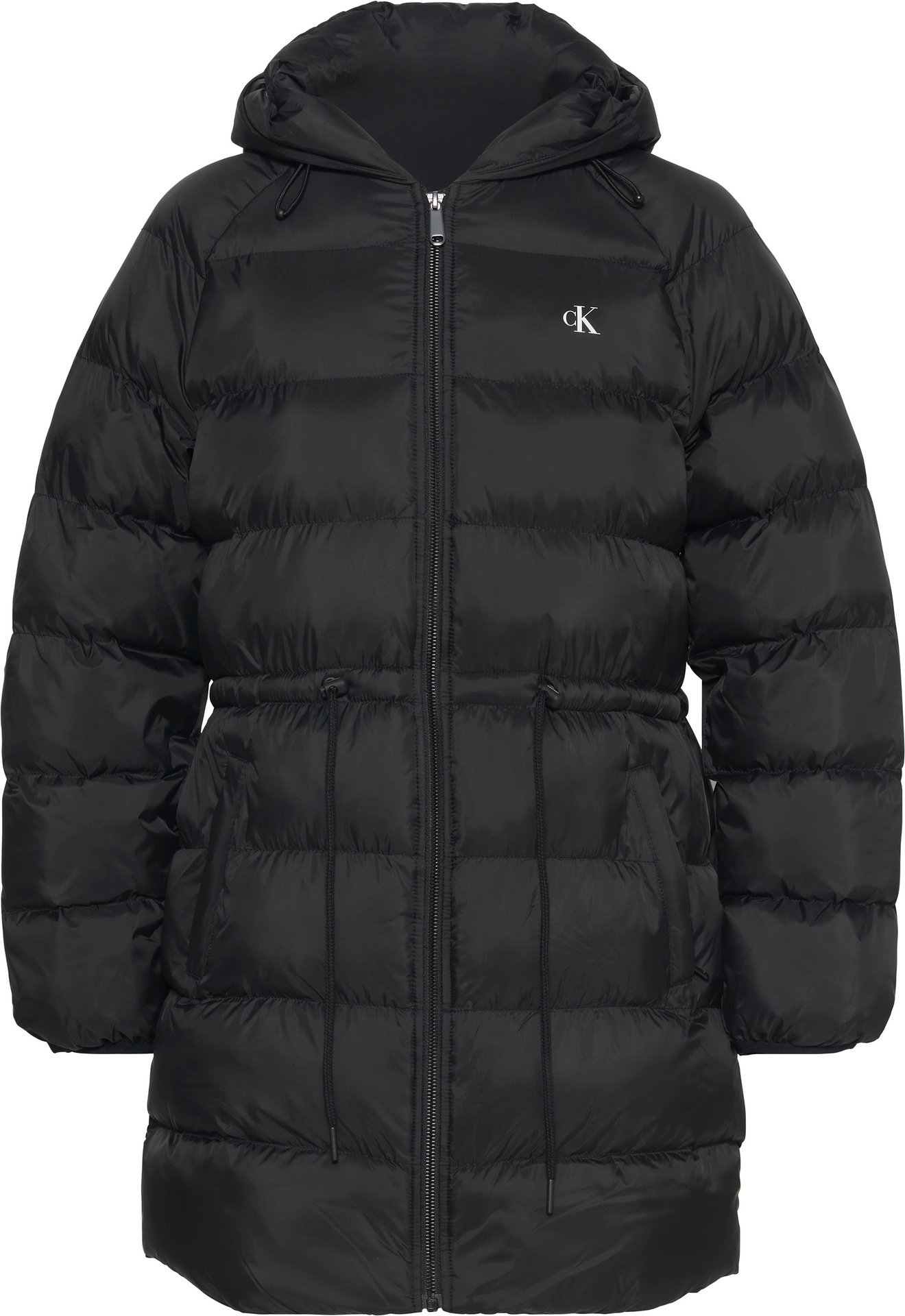 Calvin Klein Jeans Steppmantel »LGHTWGHT LG MD LNGTH«, Mit Rundhalsausschnitt