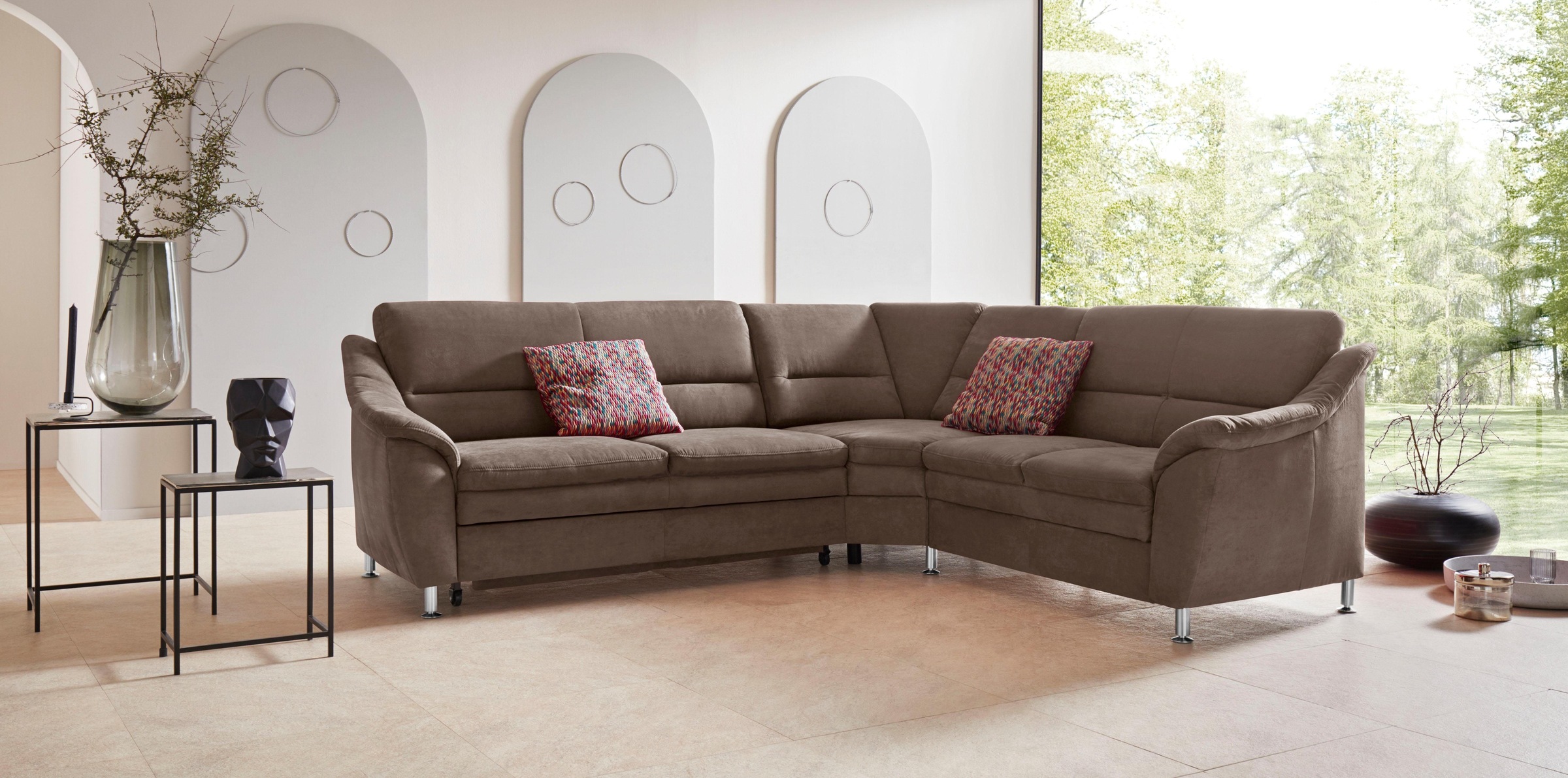 OTTO home Ecksofa "Cardoso L-Form" mit Trapezecke für mehr Sitzkomfort, wahlweise auch mit Schlaffunktion