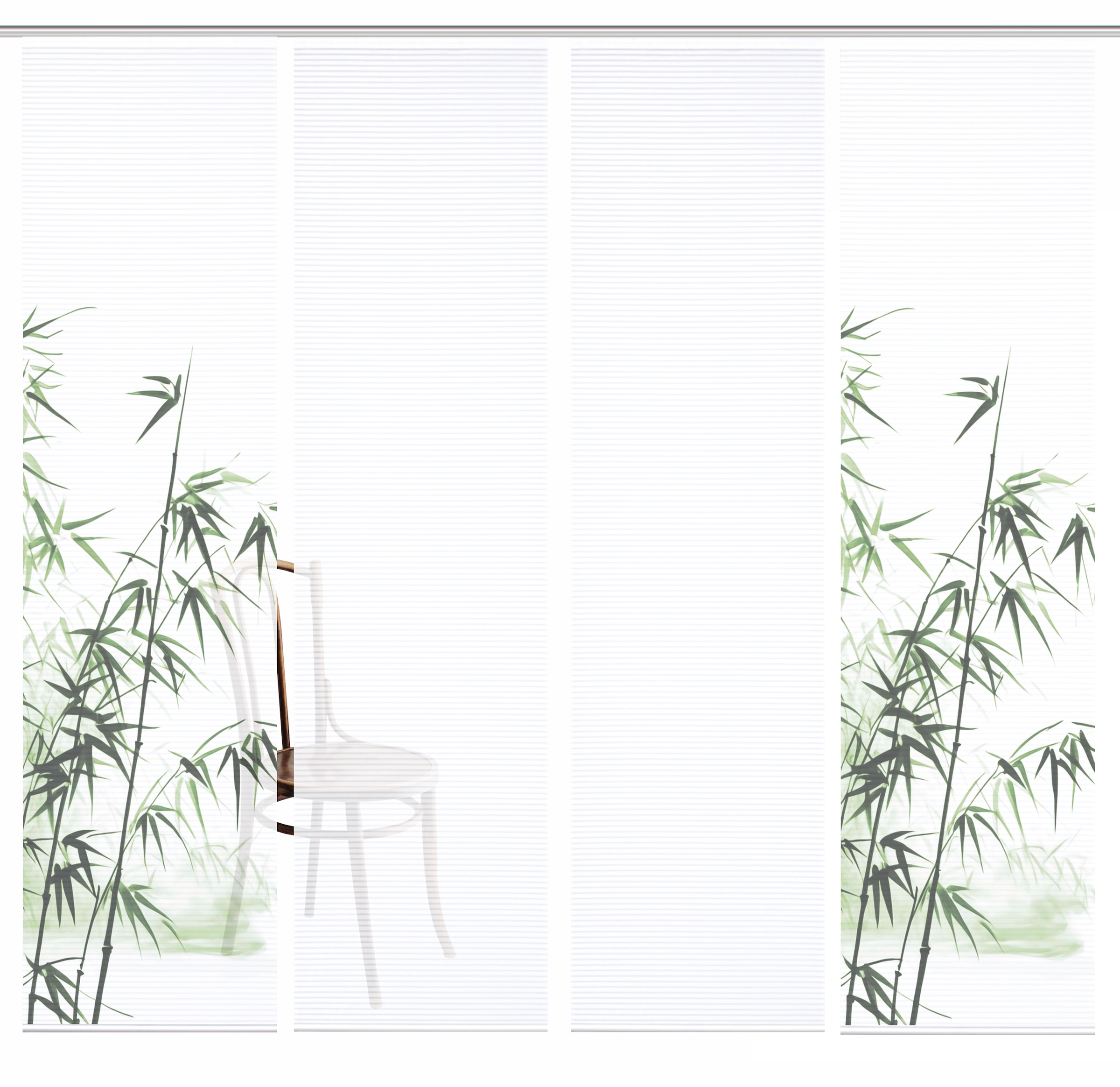 HOME in green Schiebegardine "RUFUS" Paneelwagen 4 Stk. tlg. Bambusoptik, S günstig online kaufen