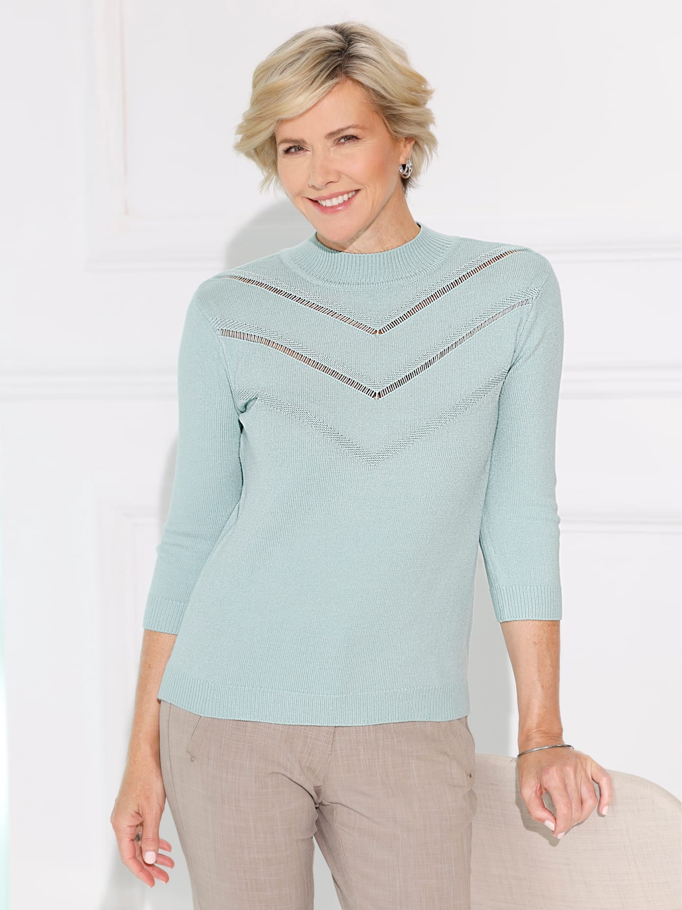 Classic Stehkragenpullover "Stehkragen-Pullover" günstig online kaufen