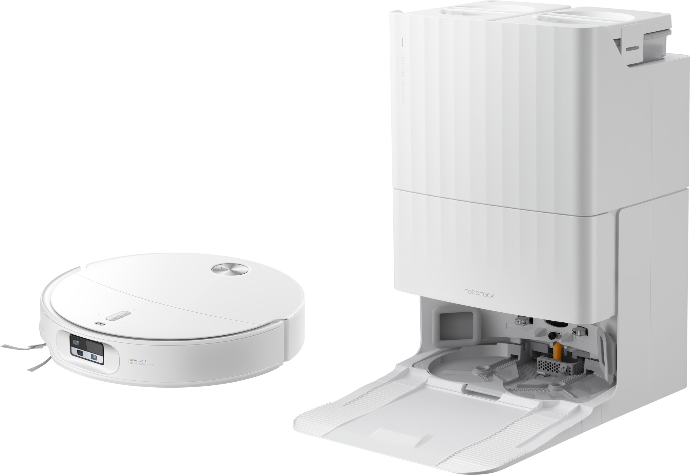 Roborock Saugroboter »Qrevo Edge 2X White, 8.01.2046« 25.000 Pa HyperForce-Saugkraft, Multifunktionsstation