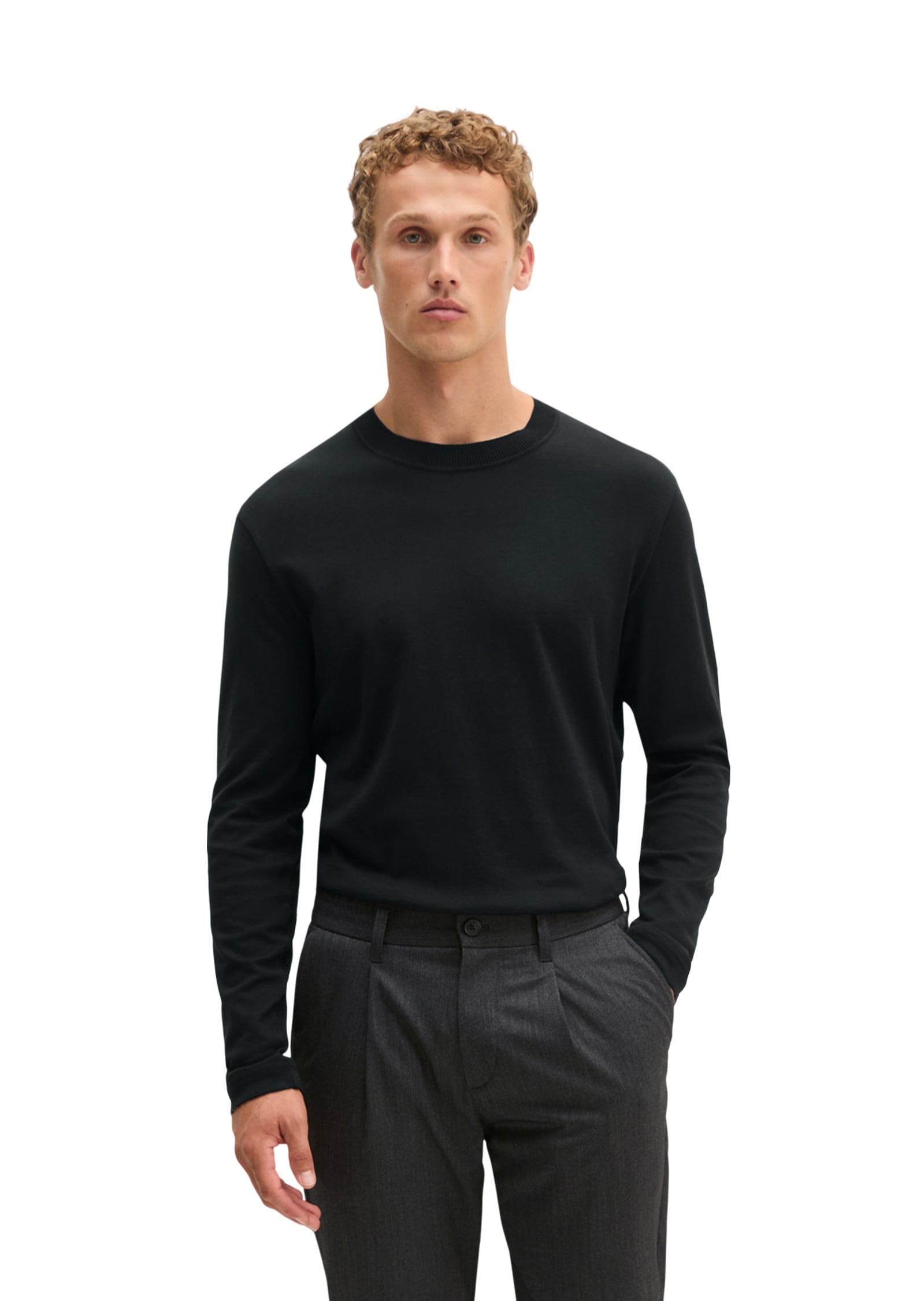 Marc OPolo Langarmshirt "aus leichtem Bio-Baumwoll-Jersey"