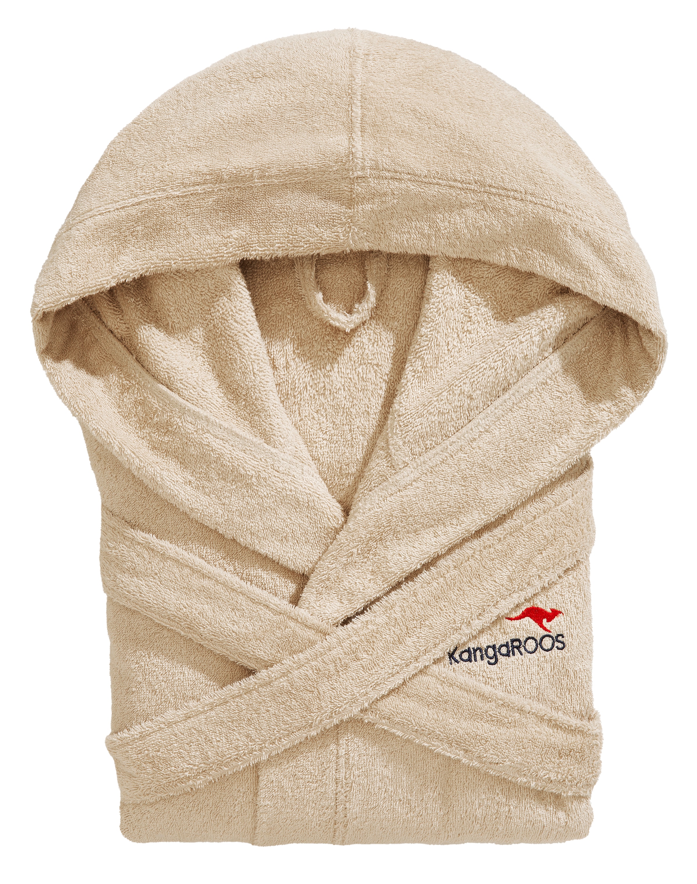 KangaROOS Unisex-Bademantel »Cassidy, für Damen & Herren, Standardlänge & Überlänge« 1 Stk. mit Taschen, Männer und Frauen, Baumwolle, Reise, Hotel, Sauna, S-3XL