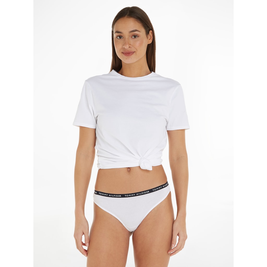 Tommy Hilfiger Underwear T-String, (3 St.), mit schmalem Logobündchen