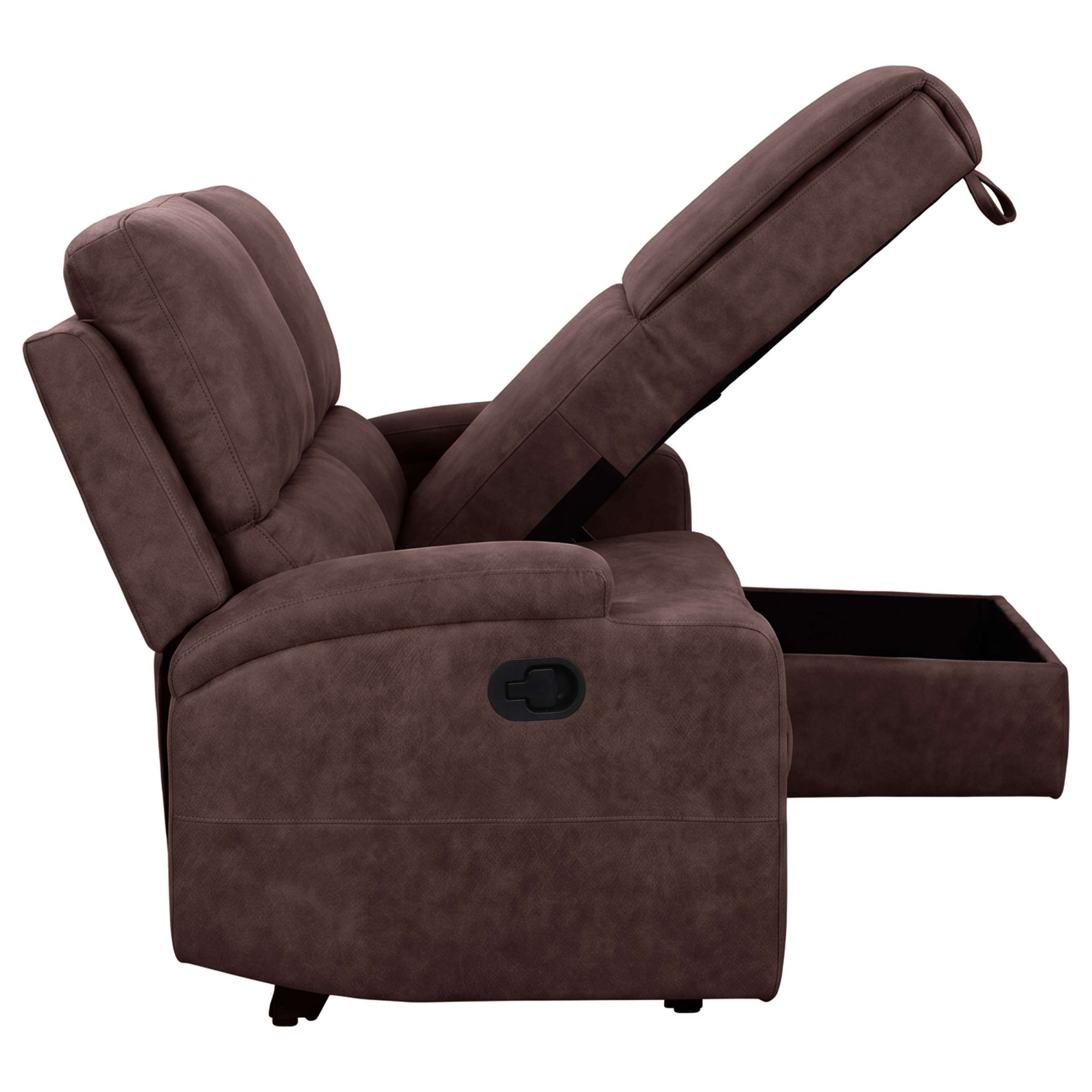 OTTO home Ecksofa »NAPORI Microfaser, Multimediasofa, L-Form« man. oder elektr. Relaxfuntion, USB-A bei elektr. Variante, Staukasten
