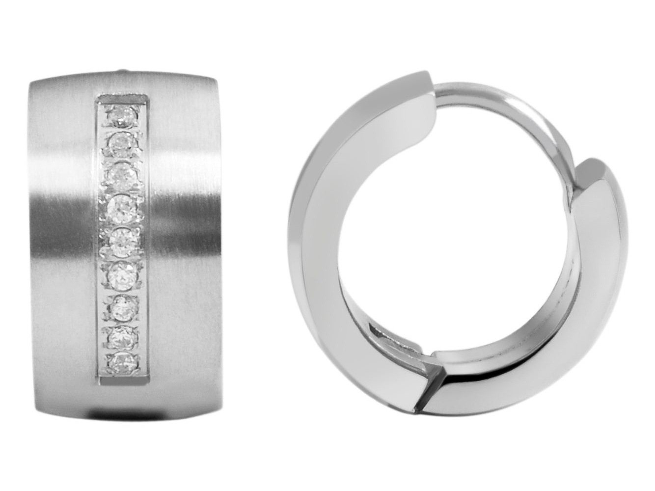 Adelia´s Klappcreolen "Damen Ohrringe – Klappcreole aus Edelstahl mit Stras günstig online kaufen