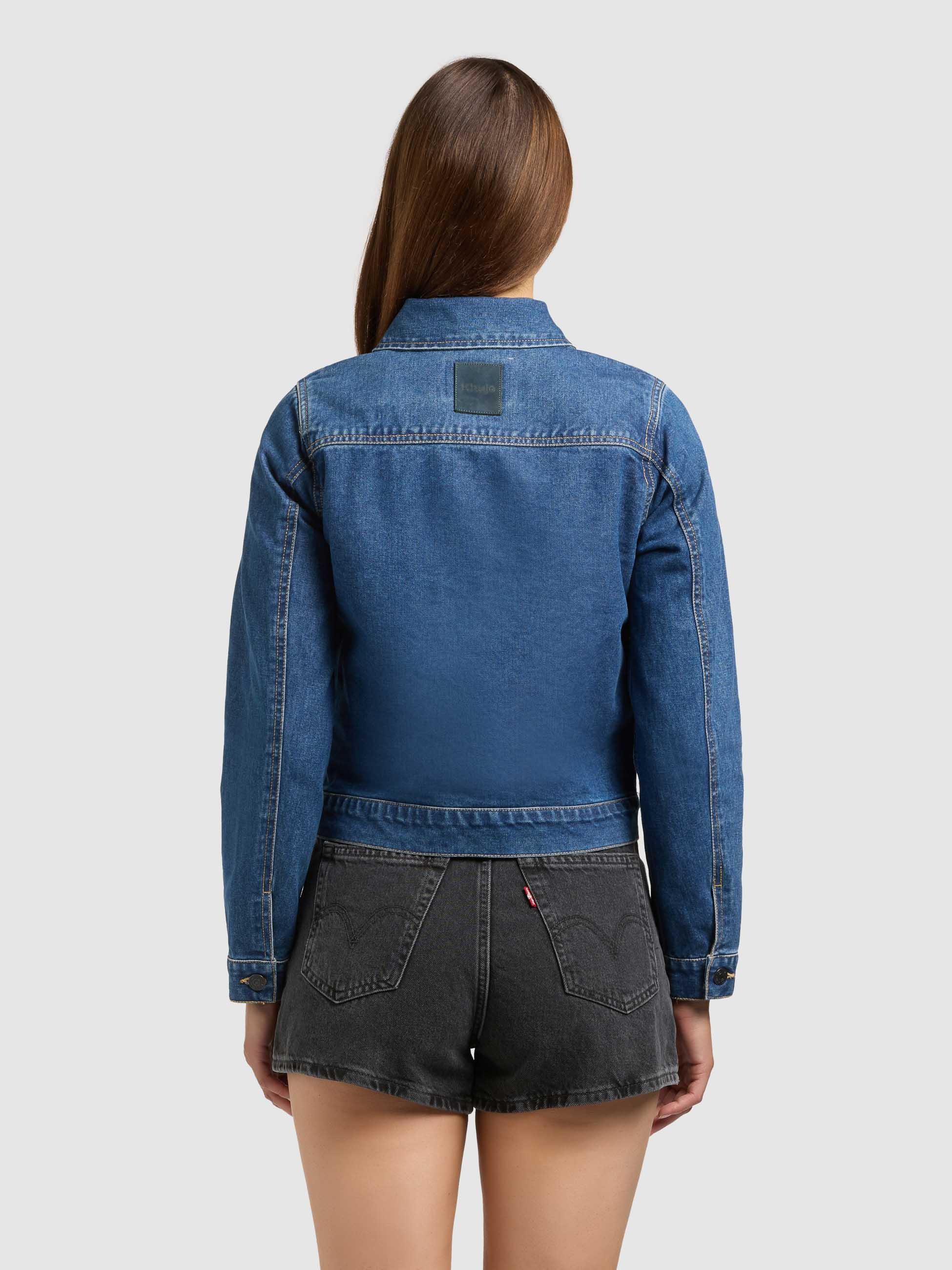 Thumbnail - khujo Jeansjacke "Renia" ohne Kapuze Moderne Damen Denim-Jacke