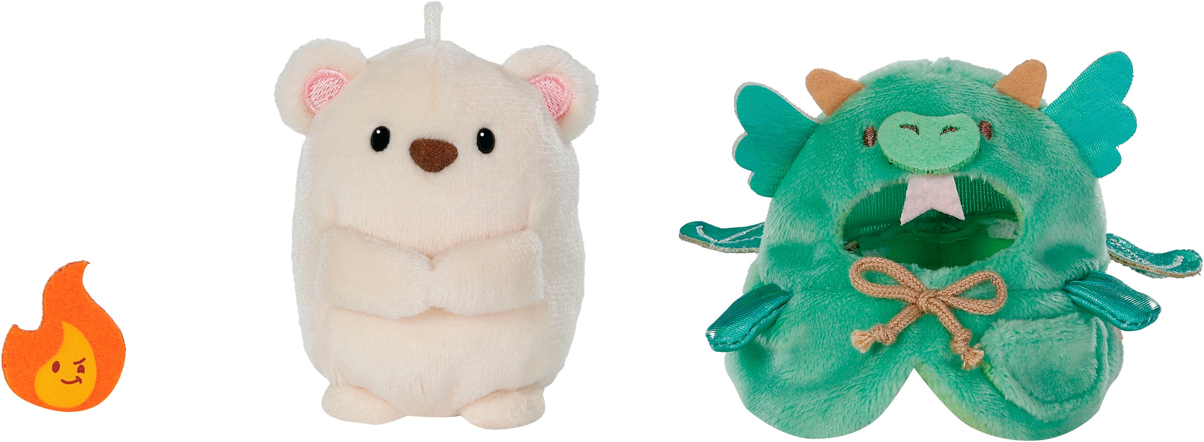 Nici Kuscheltier »mymochi, Eisbär Snono 8 cm mit Flamme und Drachenkostüm«, (Set), in Geschenkbox