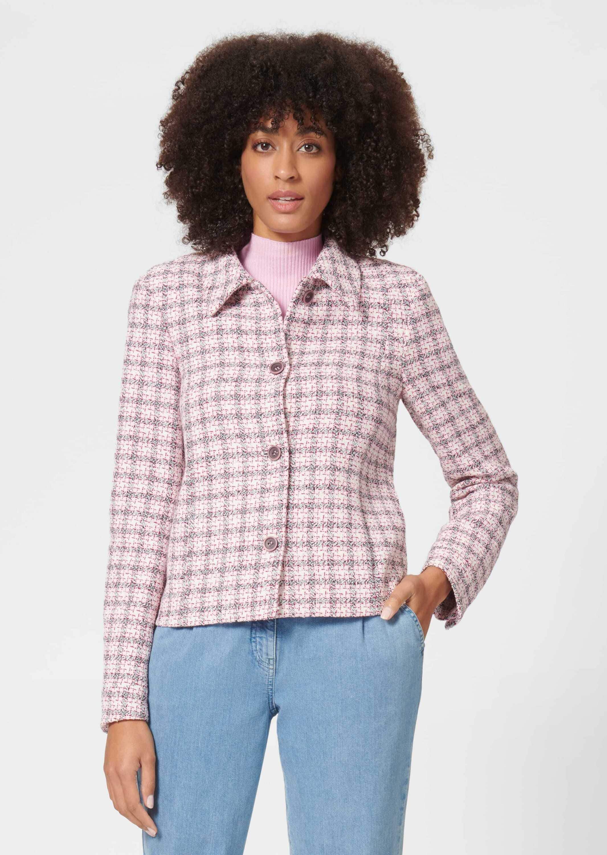 MADELEINE Outdoorjacke »Jacke Tweedjacke mit Hemdkragen«