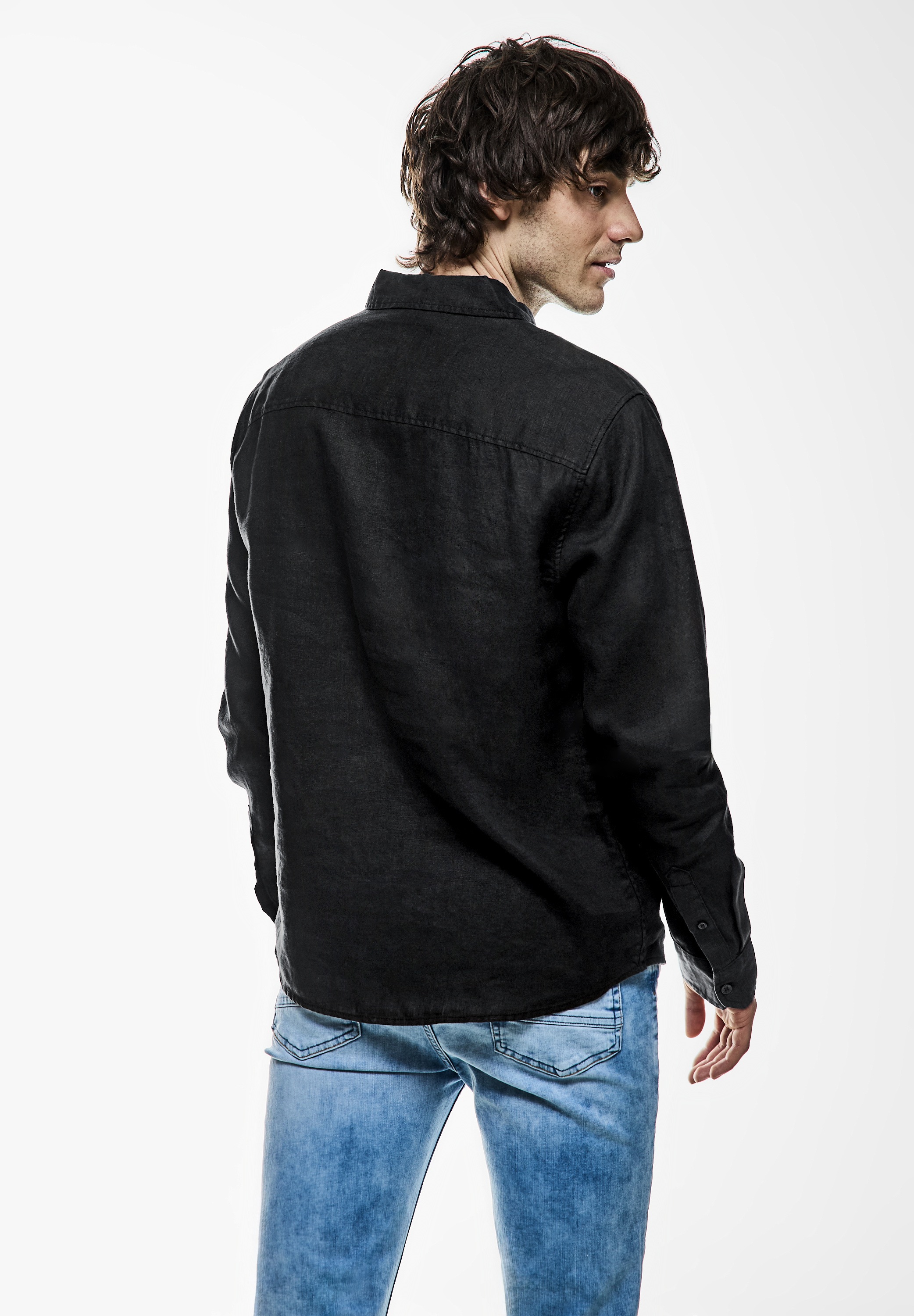 STREET ONE MEN Langarmhemd, soft und weich