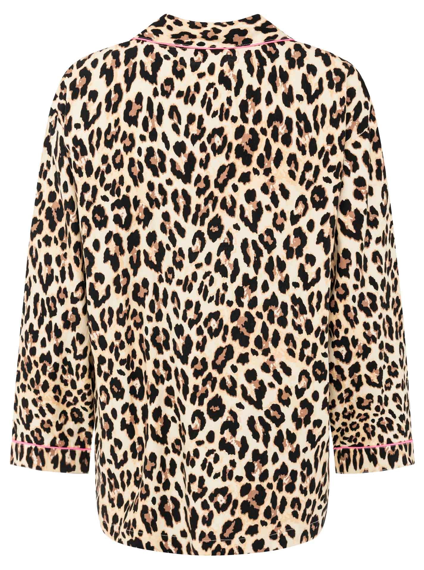 Zwillingsherz Pyjama »Cozy Leo« Leo-Muster, Oberteil mit Knöpfen, Hose mit elastischem Bund