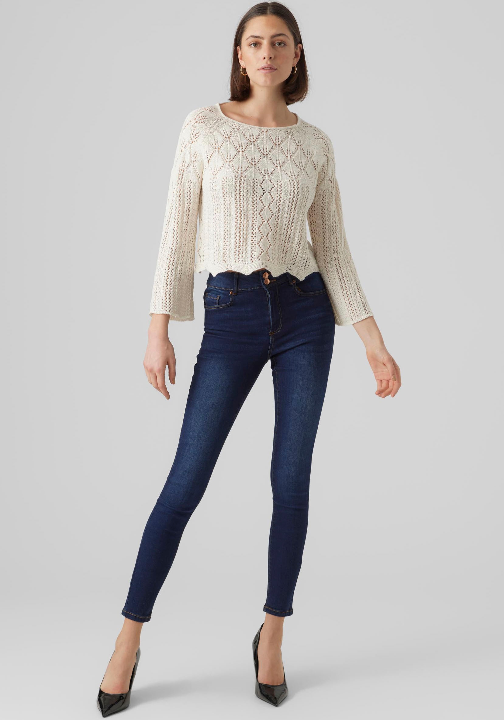 Vero Moda Strickpullover »VMGINGER 3/4 BOATNECK PULLOVER GA NOOS«