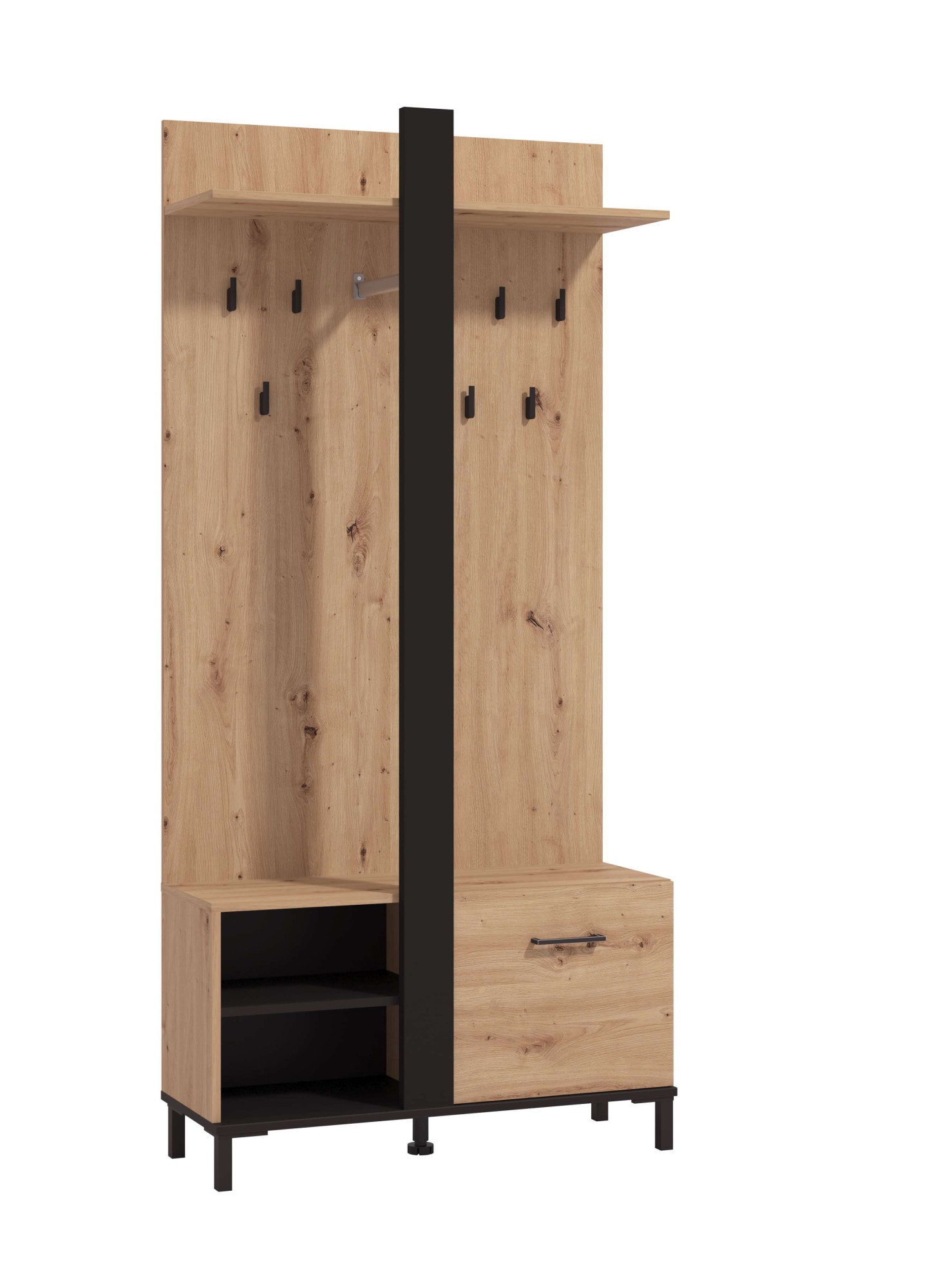 INOSIGN Kompaktgarderobe "Capitello Kompaktgarderobe, Flurgarderobe, Dielenschrank, Breite 90 cm", Schuhschrank, Wandsch