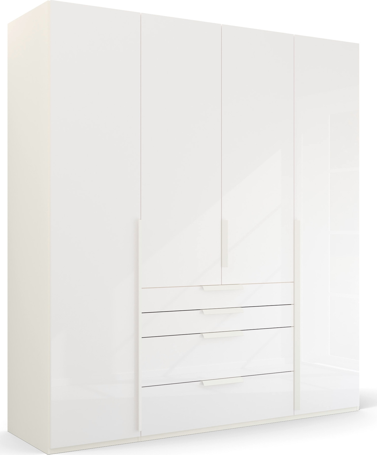 rauch Drehtürenschrank "Kleiderschrank Schrank Garderobe Wäscheschrank PURISMA Glasfront" in den Breiten 151/201/251/301 cm, inkl. SOFT-CLOSE-FUNKTION, mit Schubladen und umfangreichem Zubehör MADE IN GERMANY