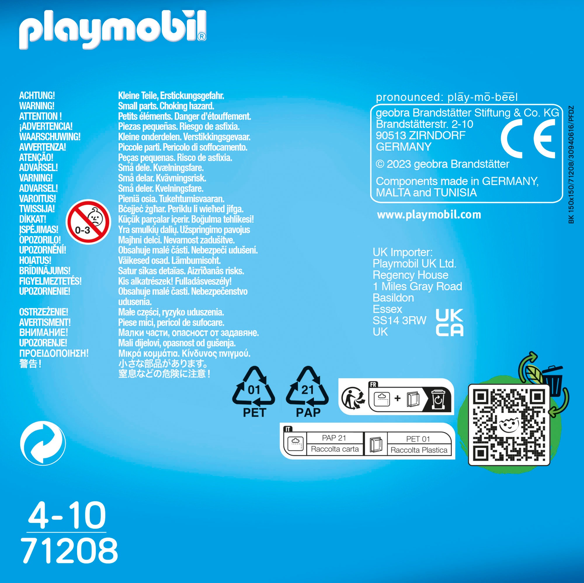 Playmobil® Konstruktions-Spielset »Eisprinzessin und Eisprinz (71208), DuoPack«, (15 St.), Made in Europe
