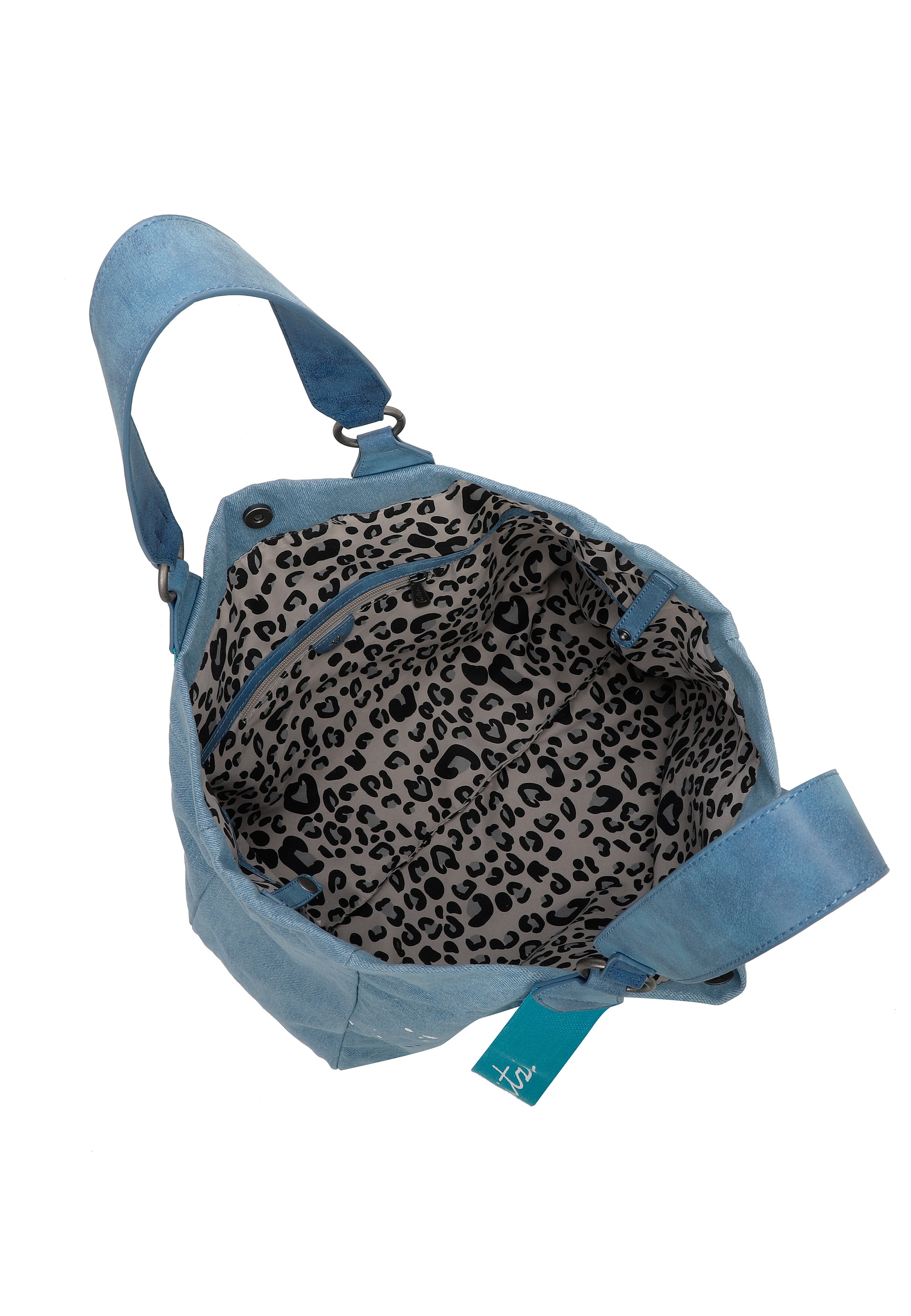Fritzi aus Preußen Schultertasche »Izzy Medium Limited Denim«, mit abnehmbarem Brillenetui