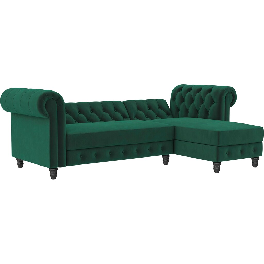 Dorel Home Ecksofa »Felix, L-Form, 241 cm (Liegefl.108x195 cm), Recamiere tauschbar,«