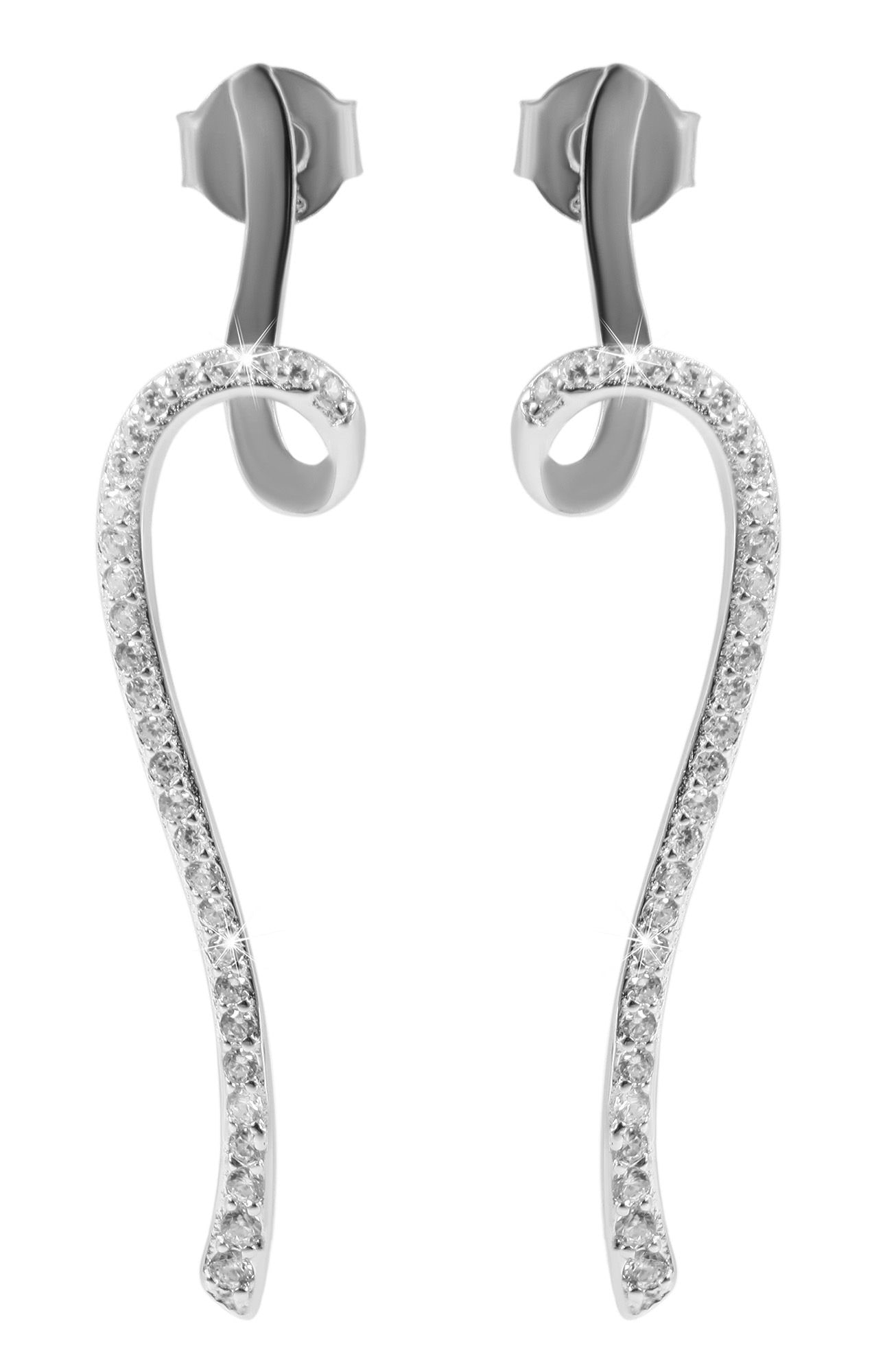 Adelia´s Paar Ohrhänger "Ohrringe – Ohrstecker aus 925 Silber mit Zirkonia" Eine schöne Geschenkidee für jeden Anlass