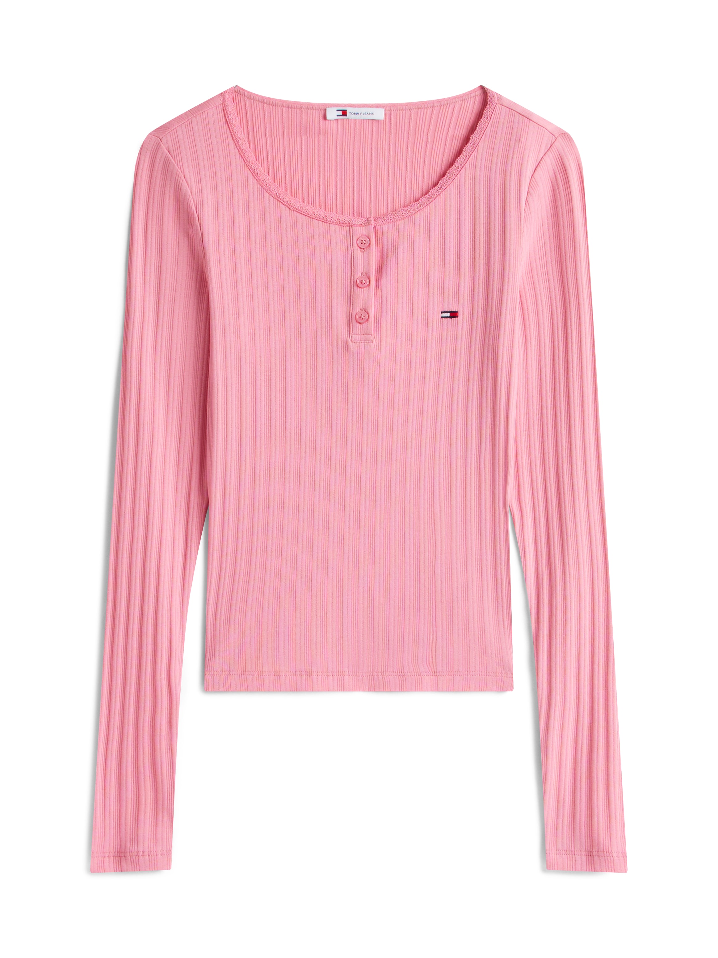 Tommy Jeans Langarmshirt »TJW SLIM SH IRREGULAR RIB LS« in gerippter Struktur