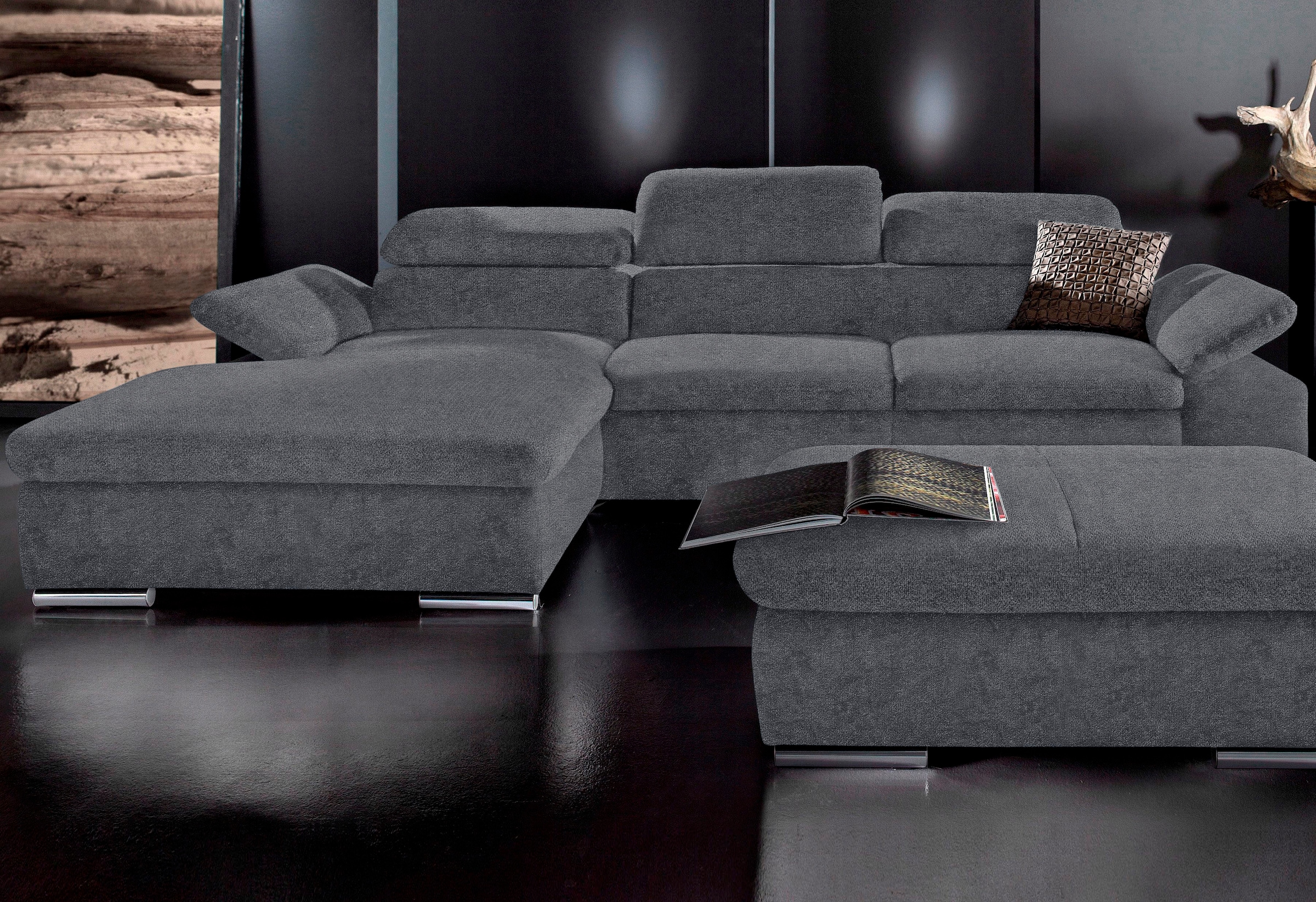 sit&more Ecksofa "Alcudia L-Form", wahlweise mit Bettfunktion