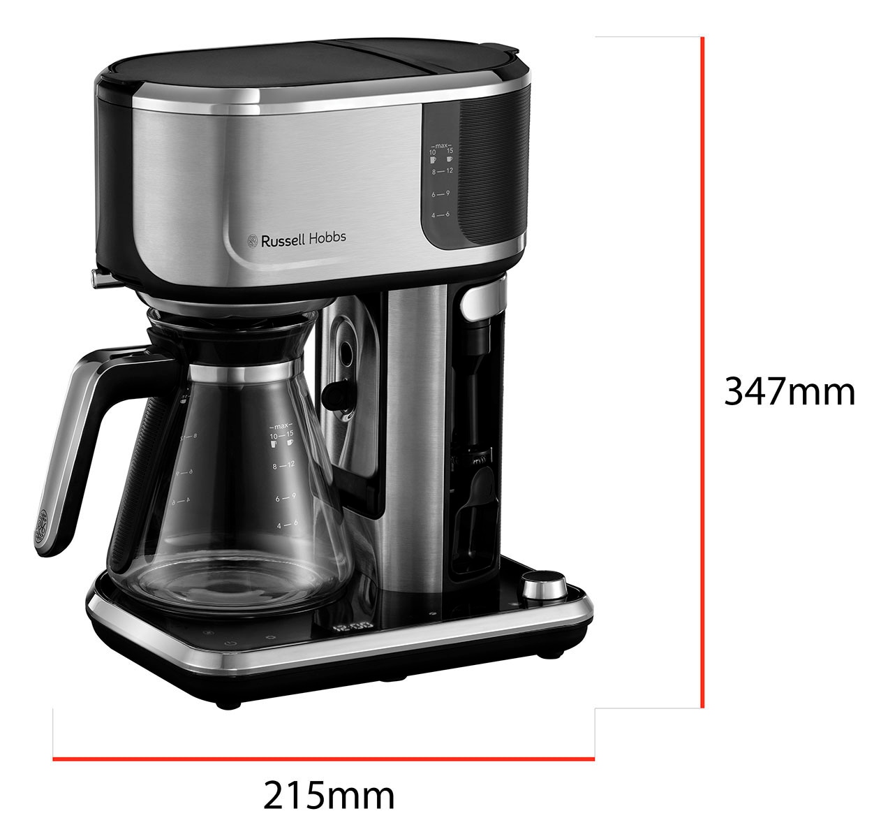 RUSSELL HOBBS Filterkaffeemaschine »Attentiv 26230-56 Coffee Bar«, 1,25 l  Kaffeekanne, Papierfilter, 1x4 | BAUR