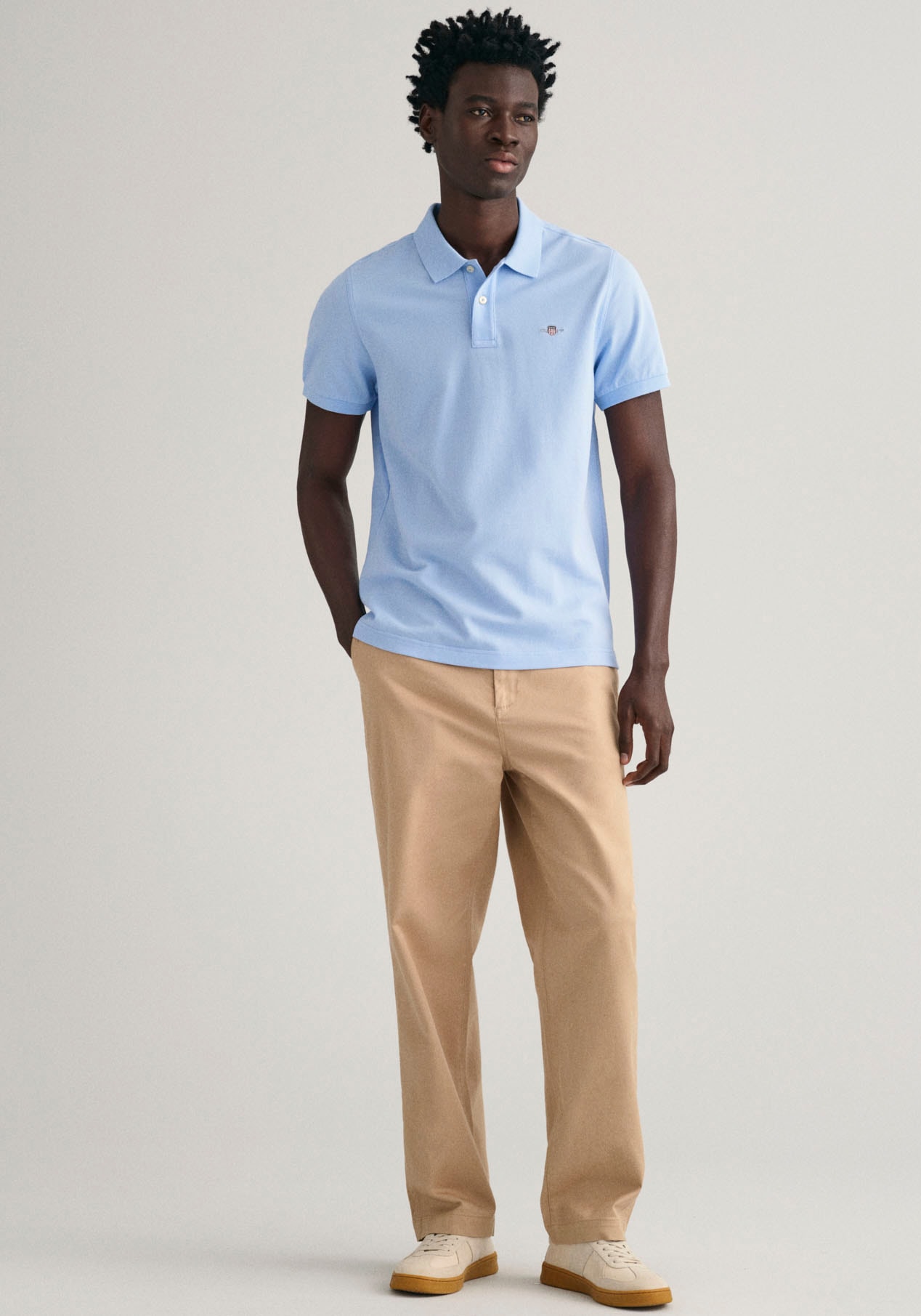 Gant Poloshirt »REG SHIELD SS PIQUE POLO«, mit Logo und Flachstrickkragen 100% Baumwolle Pique