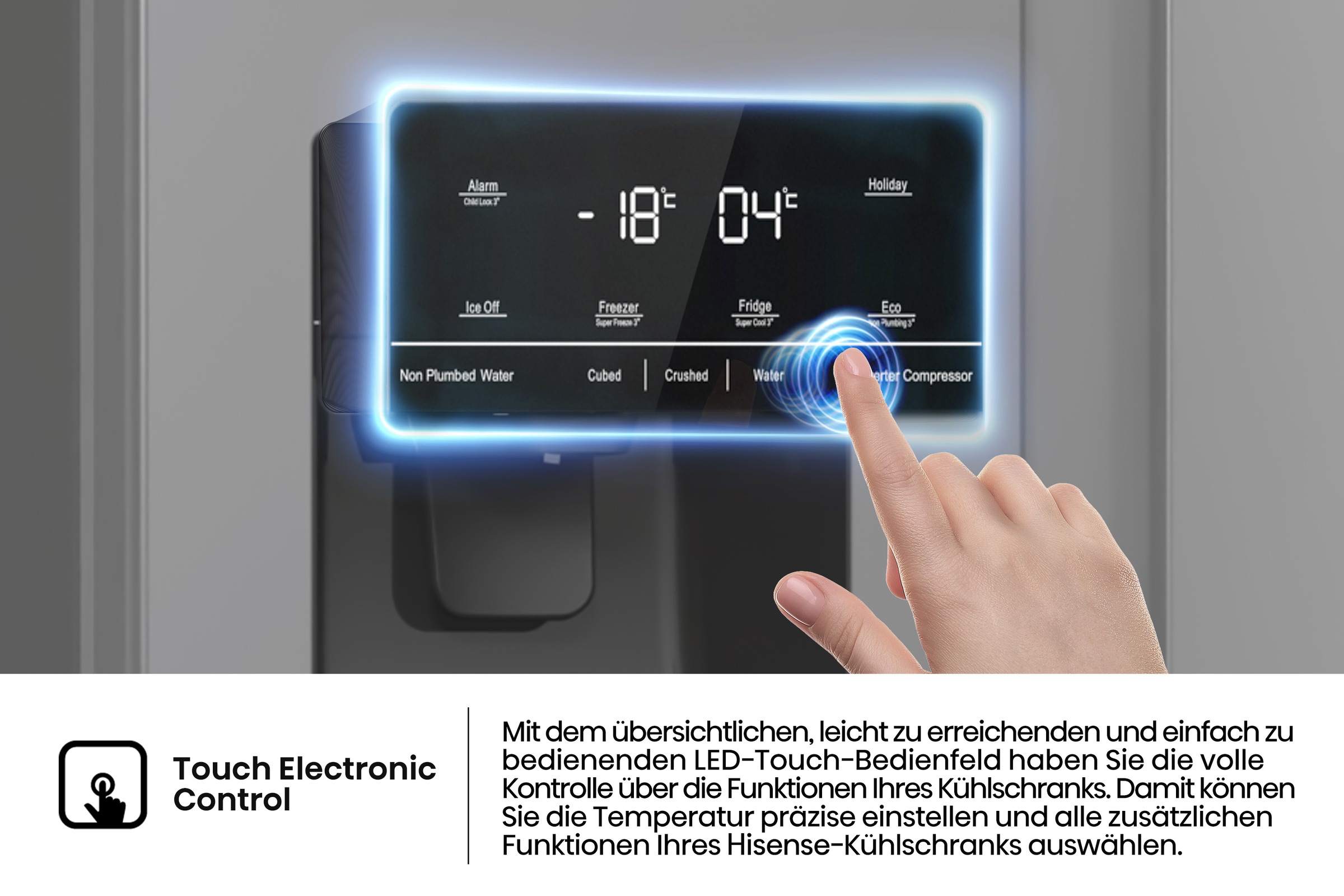 Hisense Side-by-Side »RSIM535ACE«, Wasser-/Eisspender, NoFrost, mit Wassertank