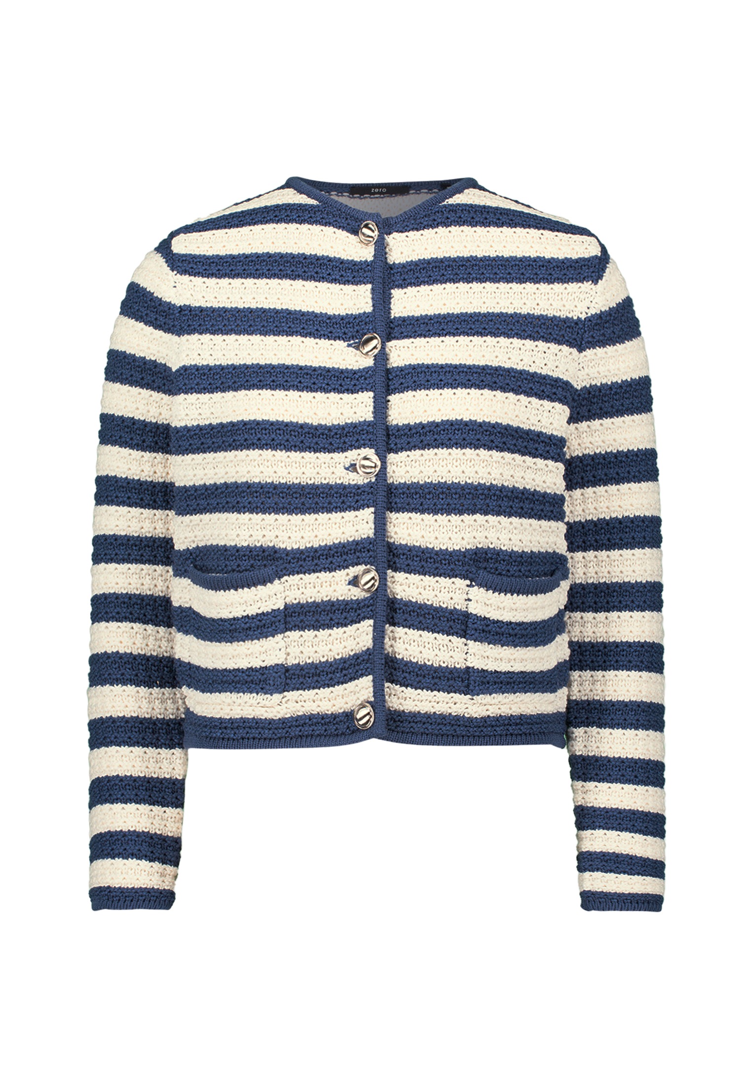 Zero Strickjacke »zero Strickjacke mit Streifen«, Knopfleiste