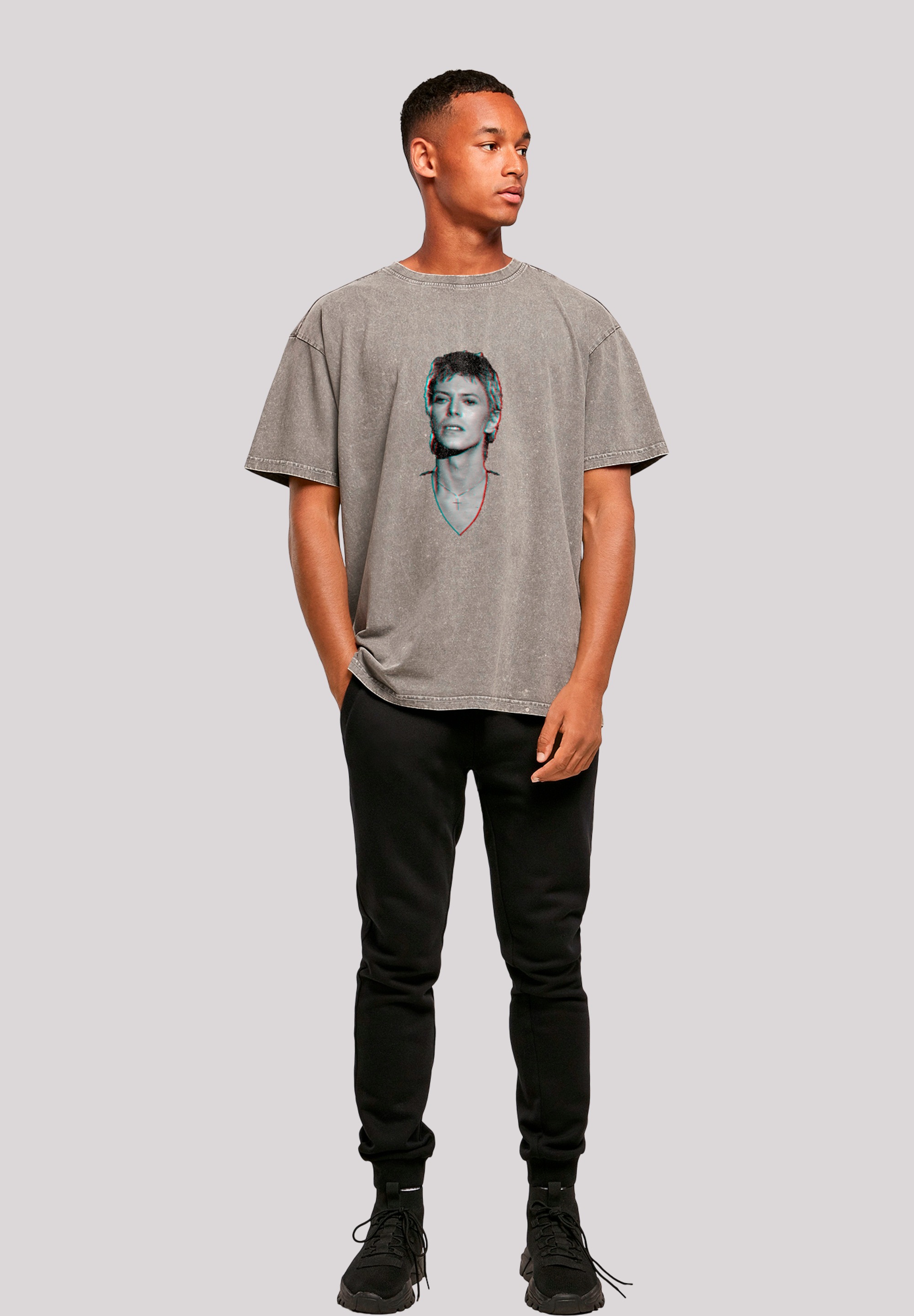 Thumbnail - F4NT4STIC T-Shirt "TV Times Pop Star David Bowie Portrait 1977", Premium Qualität