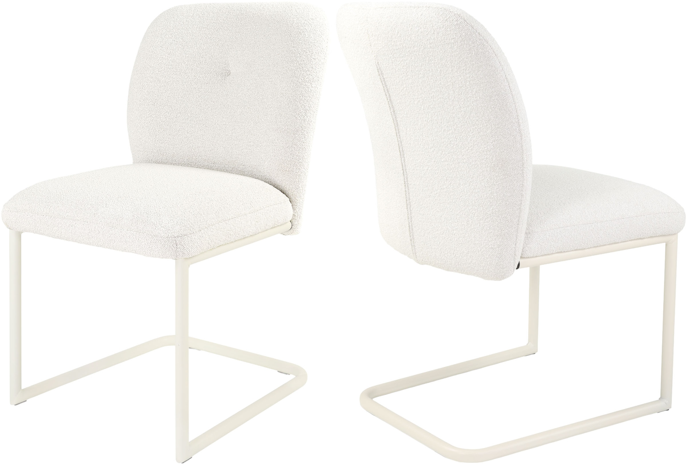 TOM TAILOR HOME "PEBBLE CHAIR" (Set) 2 Stk.Esszimmerstuhl, Freischwinger, 140 kg belastbar, Rundrohrgestell