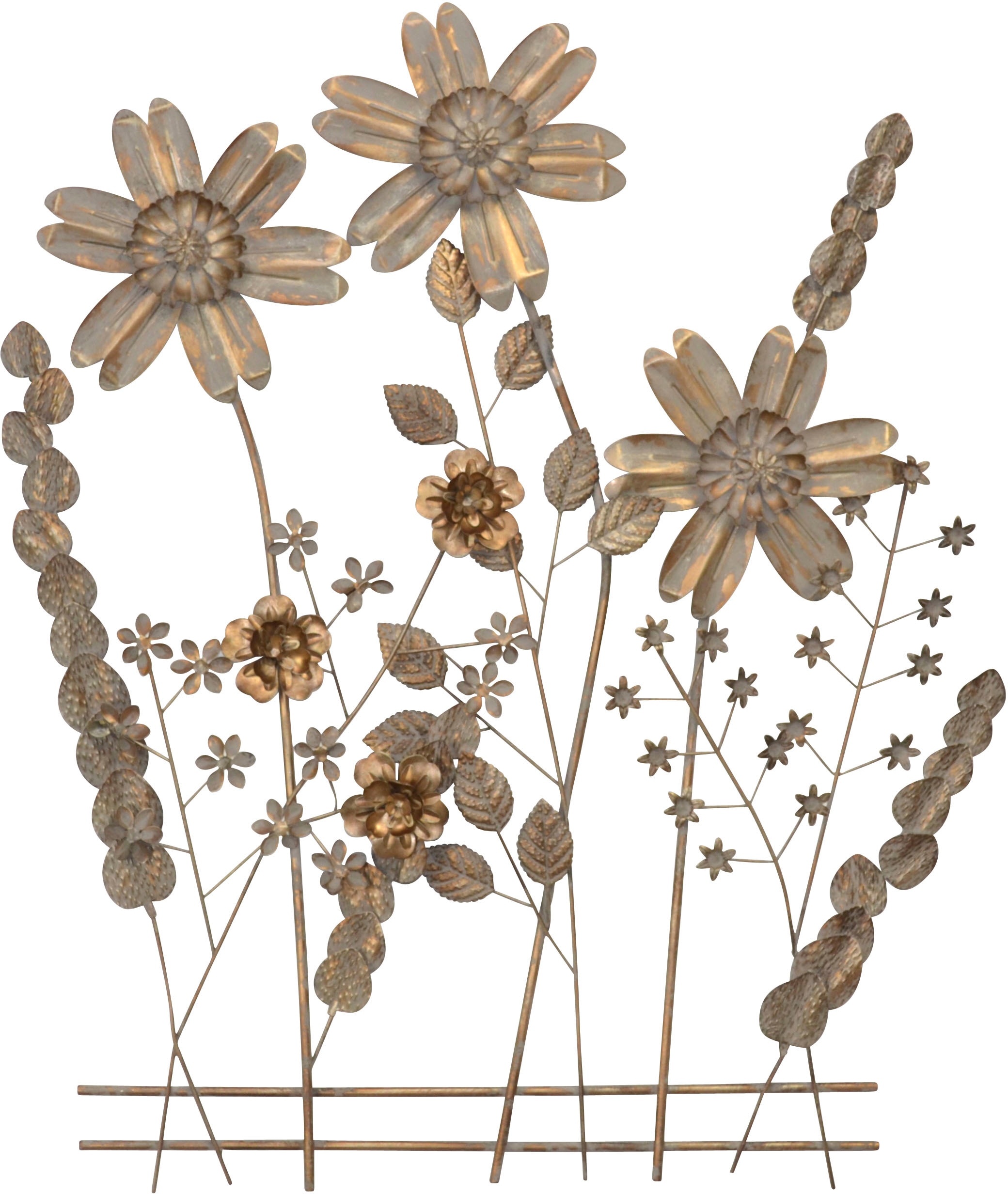 HOFMANN LIVING AND MORE Wanddekoobjekt "Wanddekoration" aus Metall, Blumenw günstig online kaufen