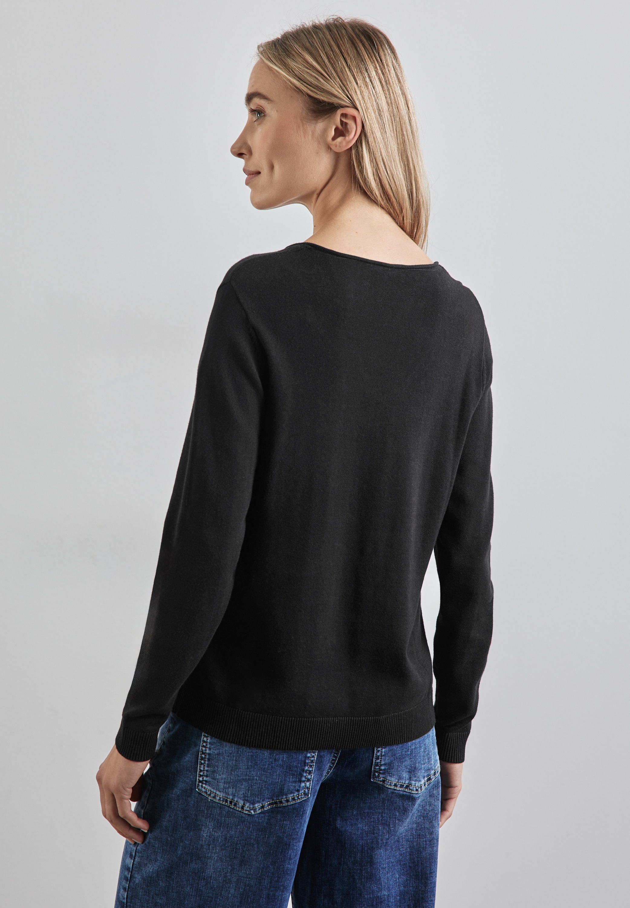 STREET ONE Strickpullover, mit V-Ausschnitt