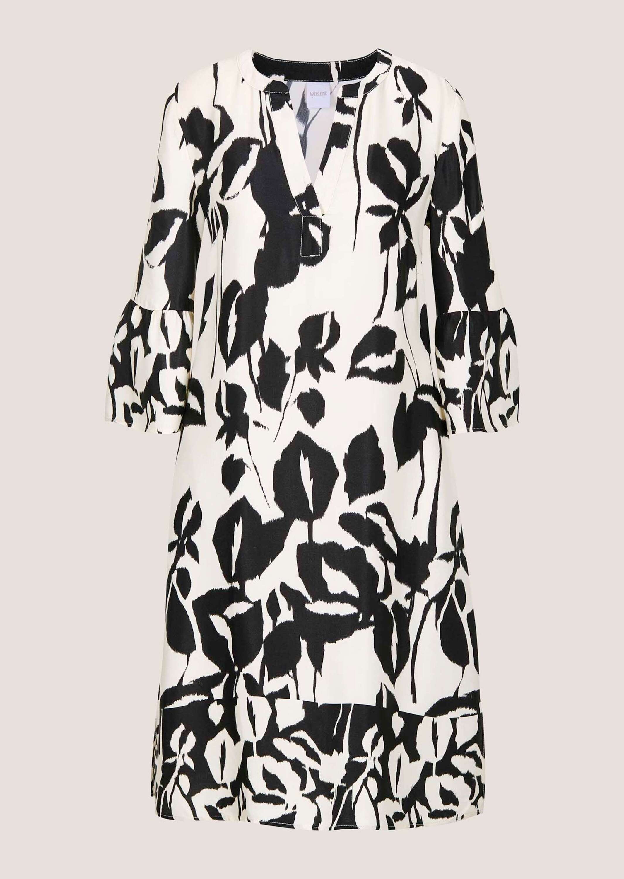 MADELEINE Sommerkleid "Sommerkleid Druckkleid mit floralem Muster" Ärmel mit Volantabschluss