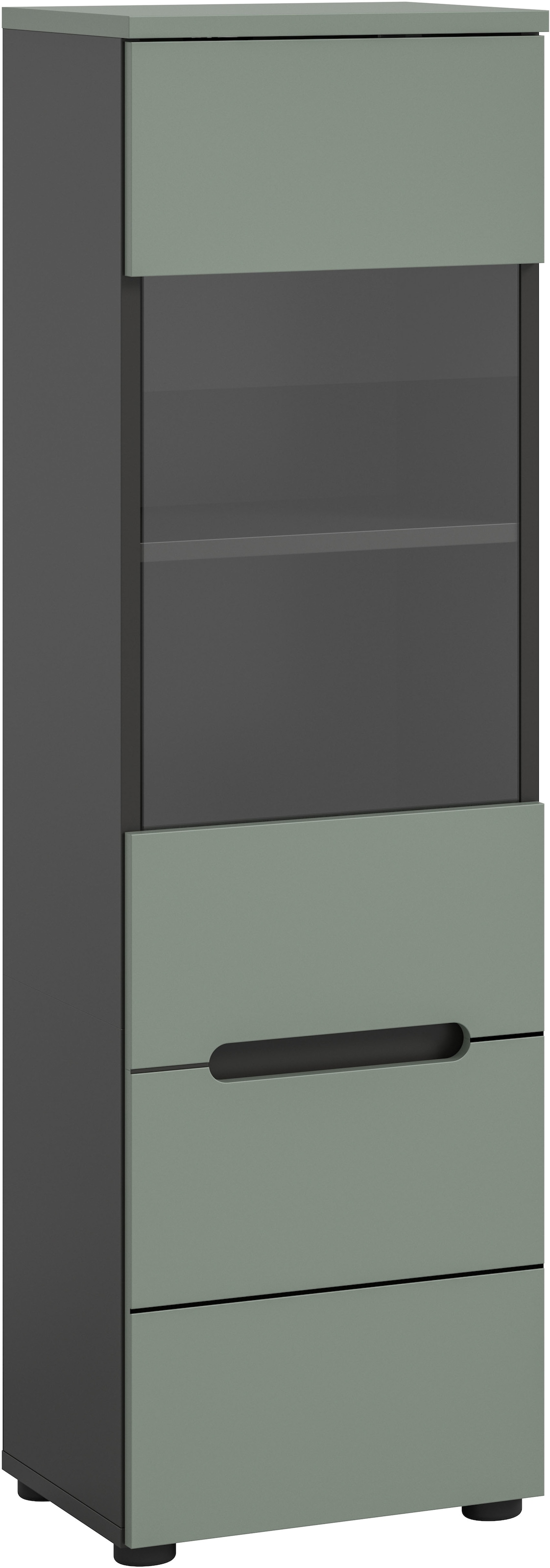 Home affaire Vitrine "REHAT, TOPSELLER, Höhe 125 cm, 1 Glastür, 1 Böden, 3 günstig online kaufen