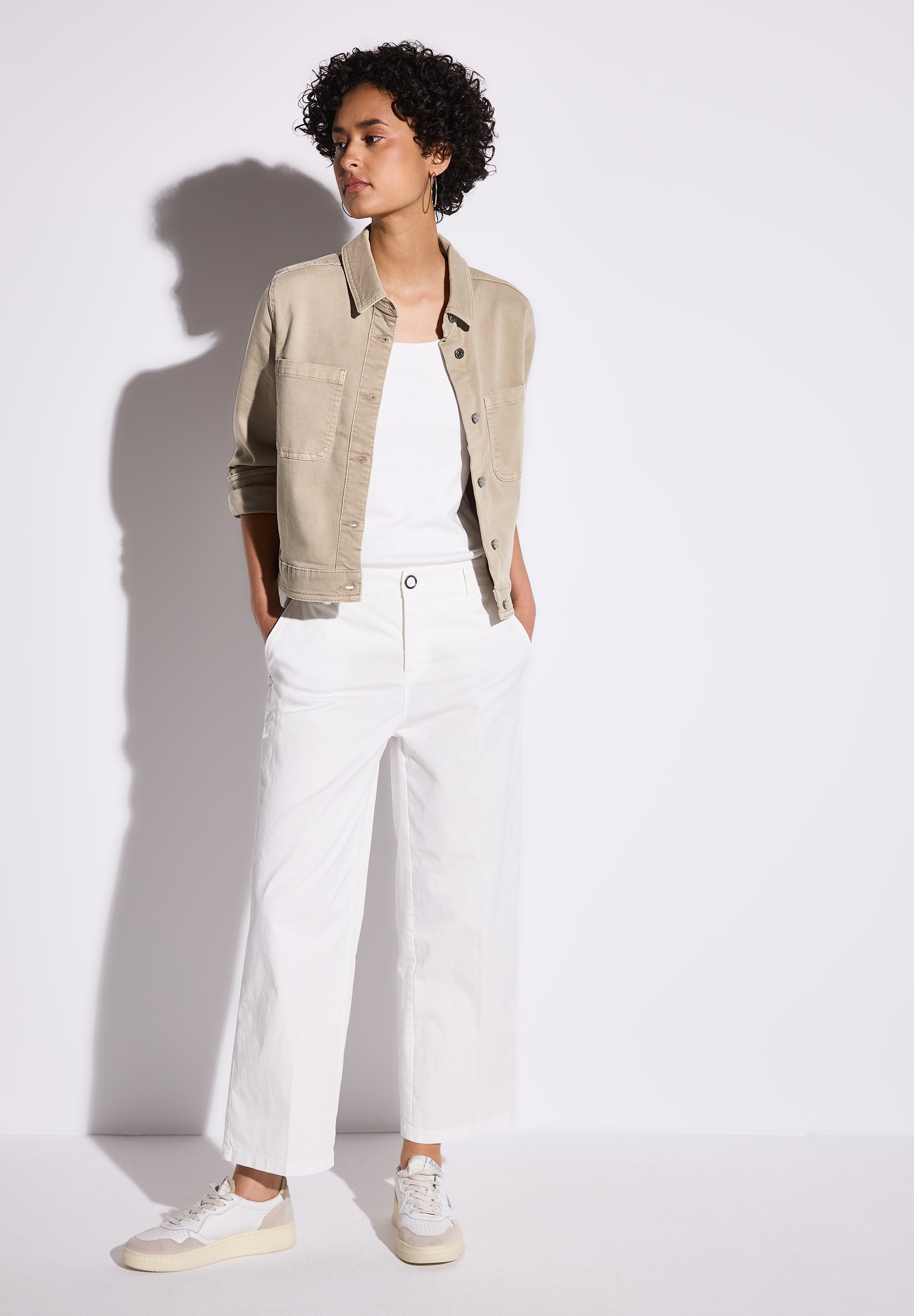 STREET ONE Jeansjacke, ohne Kapuze, mit Knopfleiste