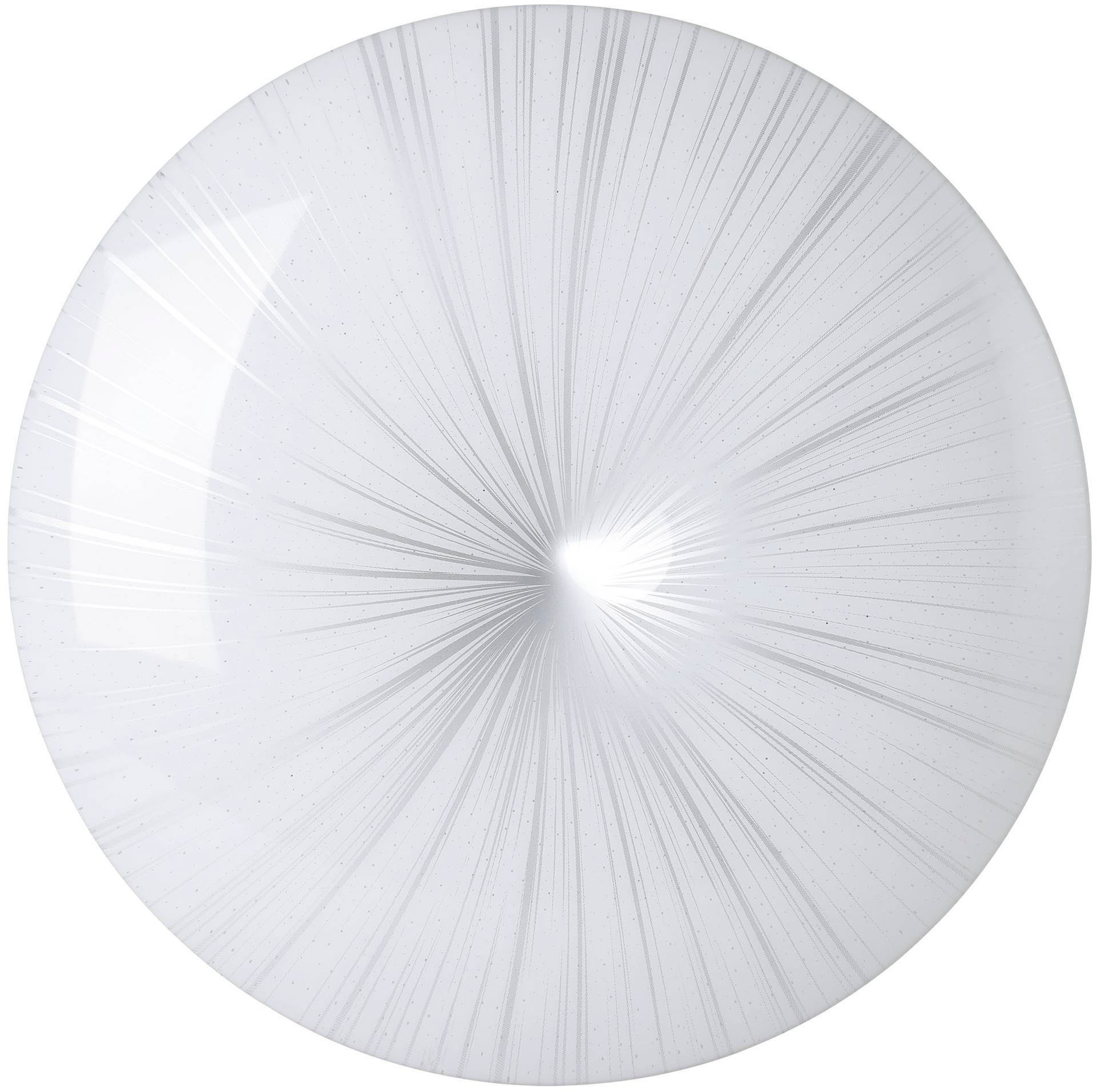 EGLO Deckenleuchte »Nieves Deckenlampe, Flurlampe Metall und Kunststoff, Kristalleffekt« LED-Modul 1 Stk. Warmweiß Wand-/Deckenleuchte - H7 x Ø51 cm - weiß - 8X4,4W inkl.