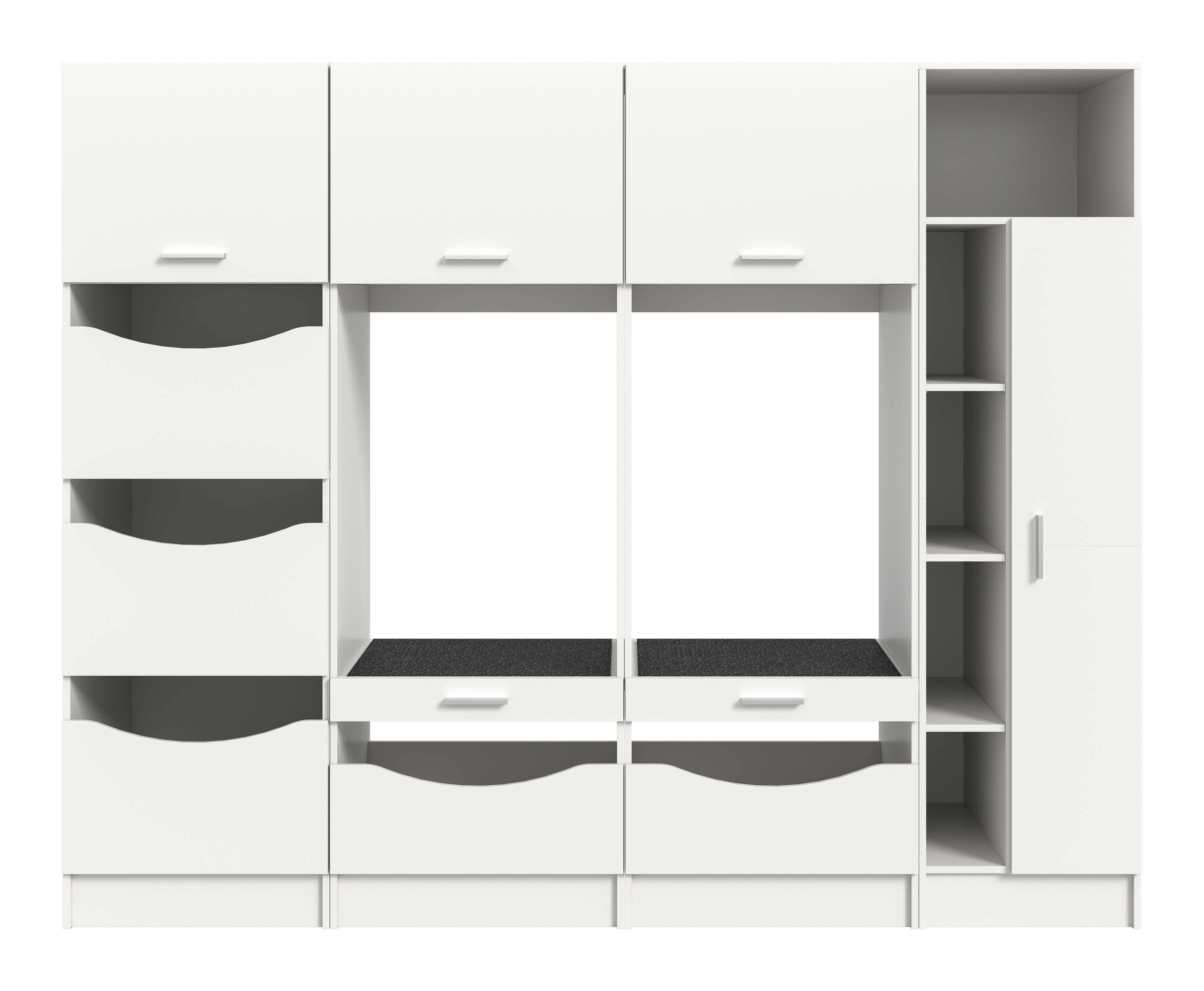 Thumbnail - welltime Mehrzweckschrank-Set "FALAS, TOPSELLER, 4-teilig, Hauswirtschaftsraum Set, Breite 292 cm" 2x Waschmaschinenumba...