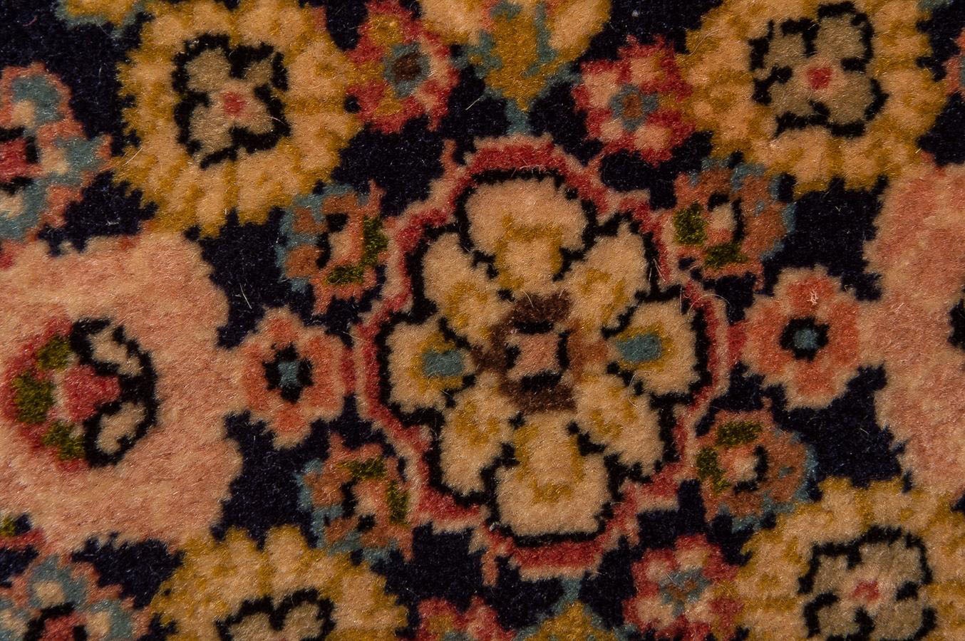 morgenland Teppich »Keshan Teppich handgeknüpft blau«, rechteckig
