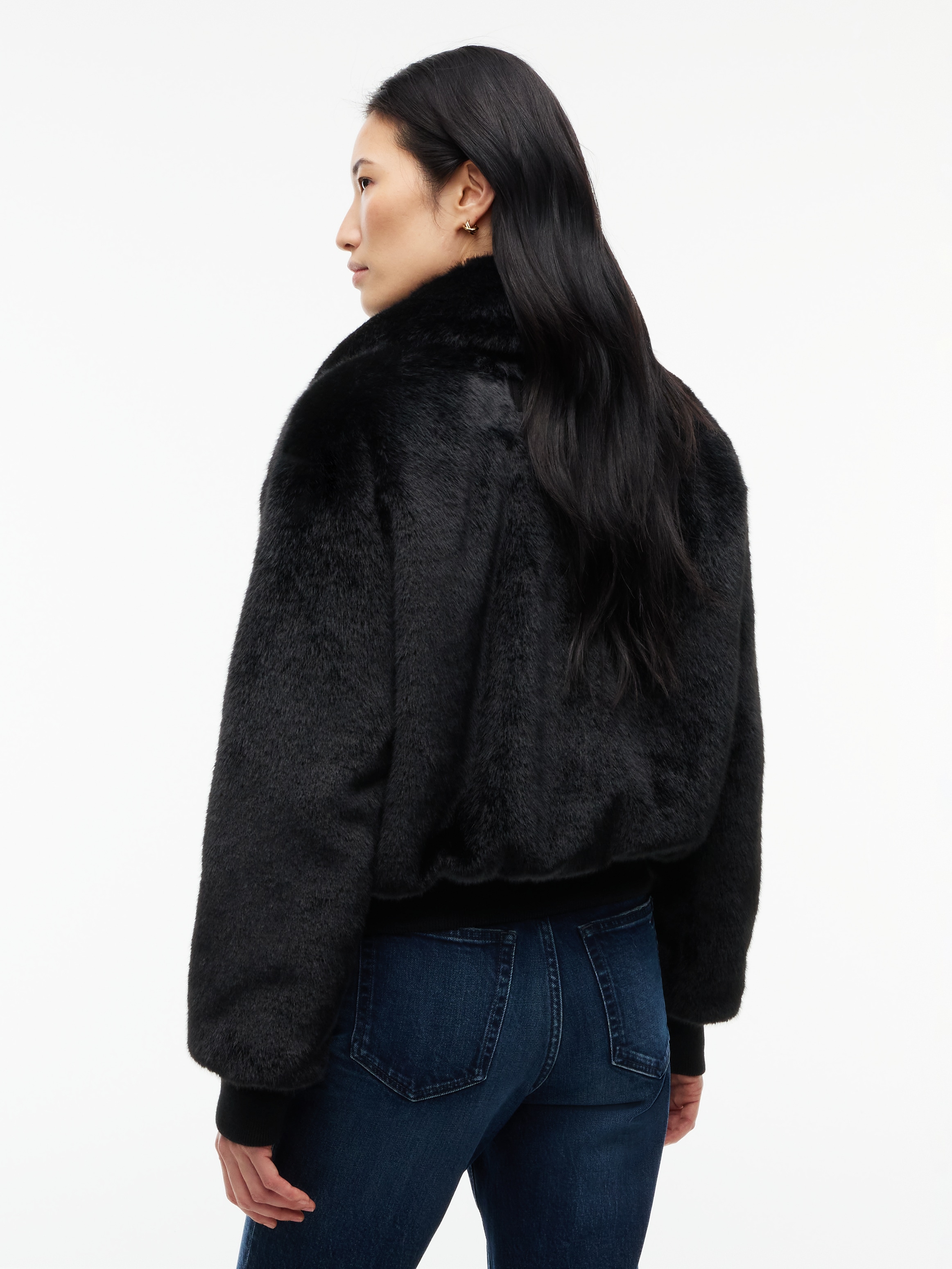 Tommy Jeans Kurzjacke »TJW FAUX FUR JACKET EXT« Kunstfaser, mit Fellimitat