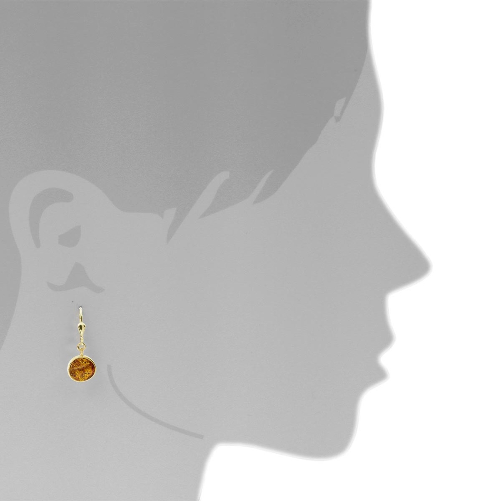 OSTSEE-SCHMUCK Paar Ohrhänger »- Classic 10 mm - Gold 333/000 - Bernstein«