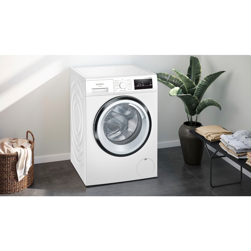 SIEMENS Waschmaschine »WM14N0A4«, iQ300, WM14N0A4, 8 kg, 1400 U/min, smartFinish – glättet dank Dampf, 4 Jahre Garantie